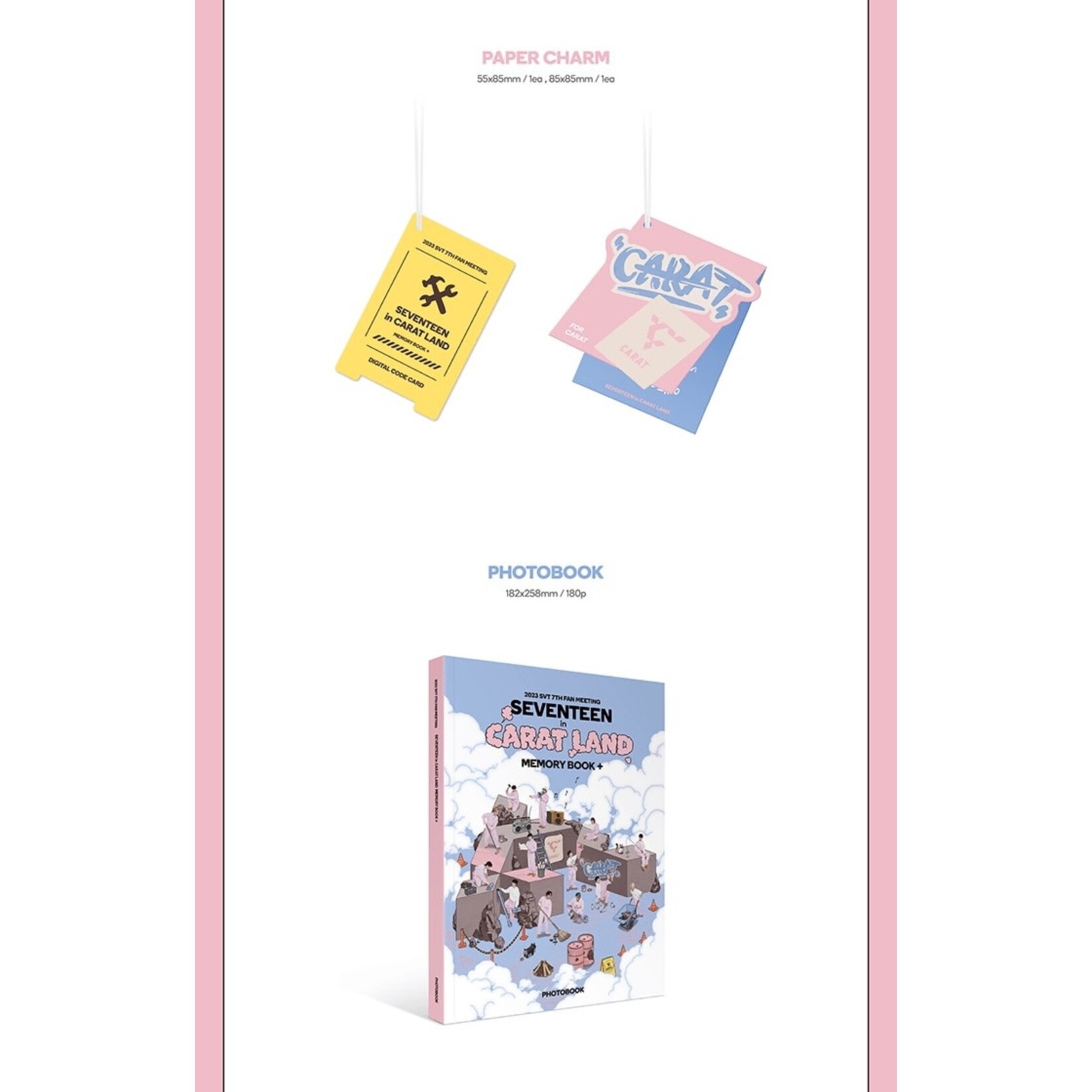 Seventeen SEVENTEEN - 2023 SVT 7TH FAN MEETING 〈SEVENTEEN in CARAT LAND〉MEMORY BOOK + DIGITAL CODE + Weverse Gift (WS)
