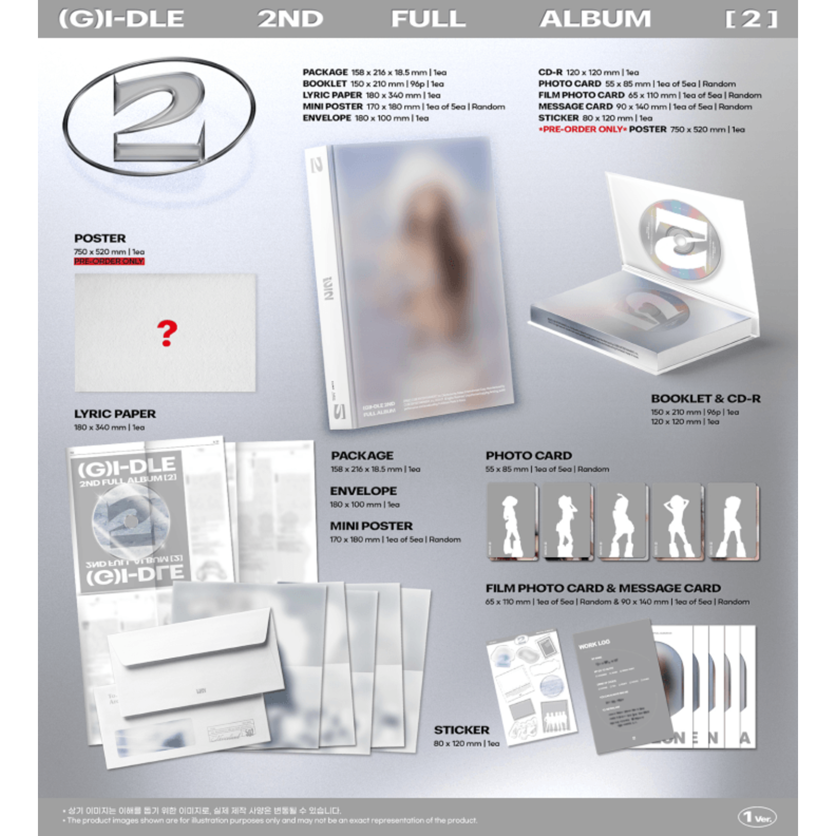 i-dle* (G)I-DLE - 2ND FULL ALBUM [2] (Photobook Ver.) + Weverse Gift (WS)