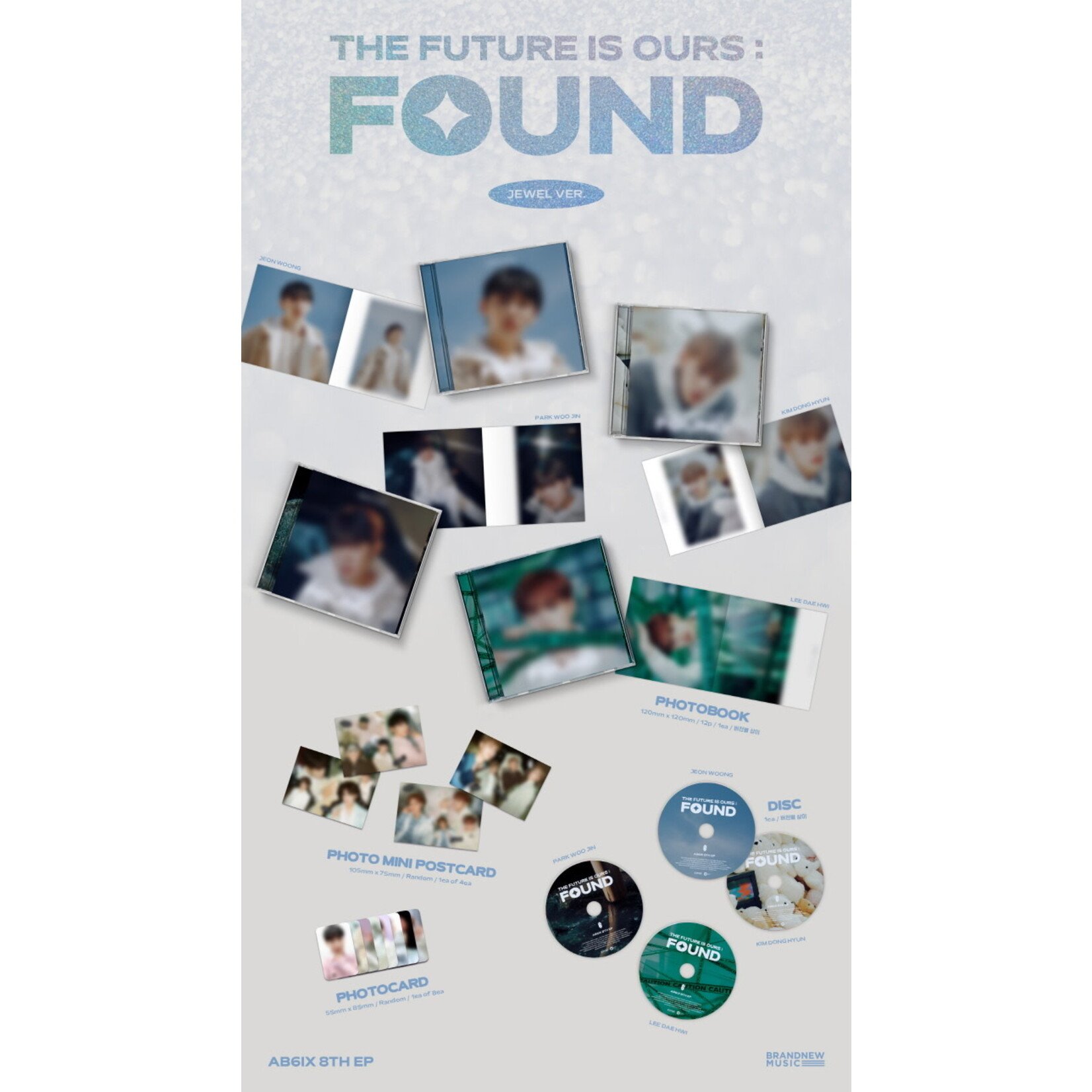 AB6IX [Summer Sale] AB6IX - THE FUTURE IS OURS : FOUND [Jewel Ver.] + Random Photocard (SW)