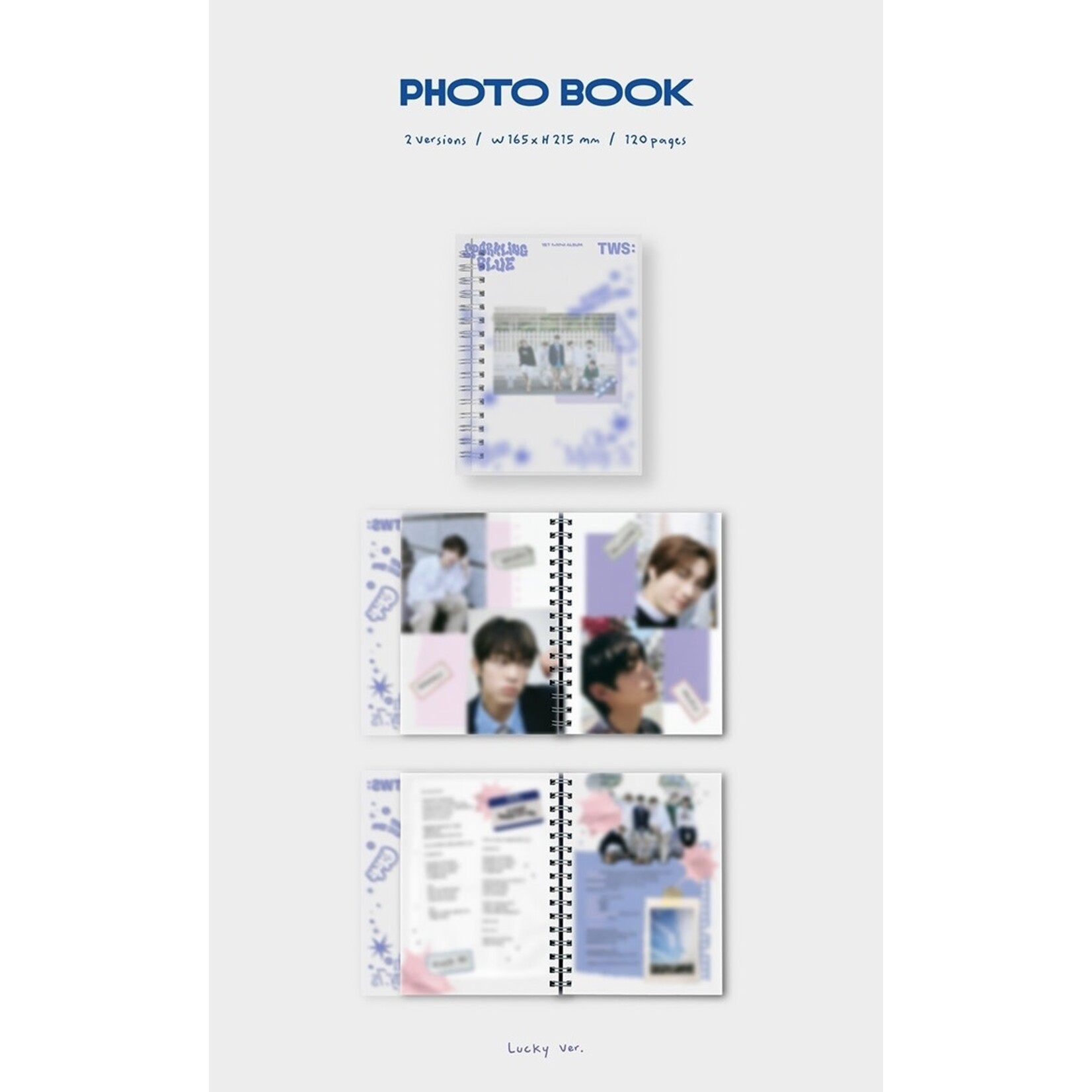 TWS [LUCKY DRAW] TWS - 1st Mini Album 'Sparkling Blue' (Photobook Ver.) + Random Photocard (SW)