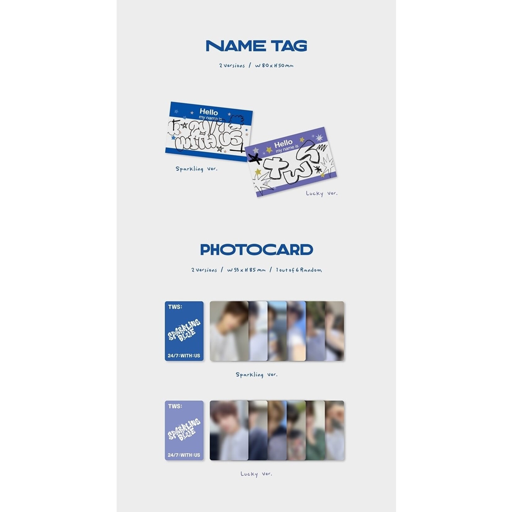 TWS [LUCKY DRAW] TWS - 1st Mini Album 'Sparkling Blue' (Photobook Ver.) + Random Photocard (SW)