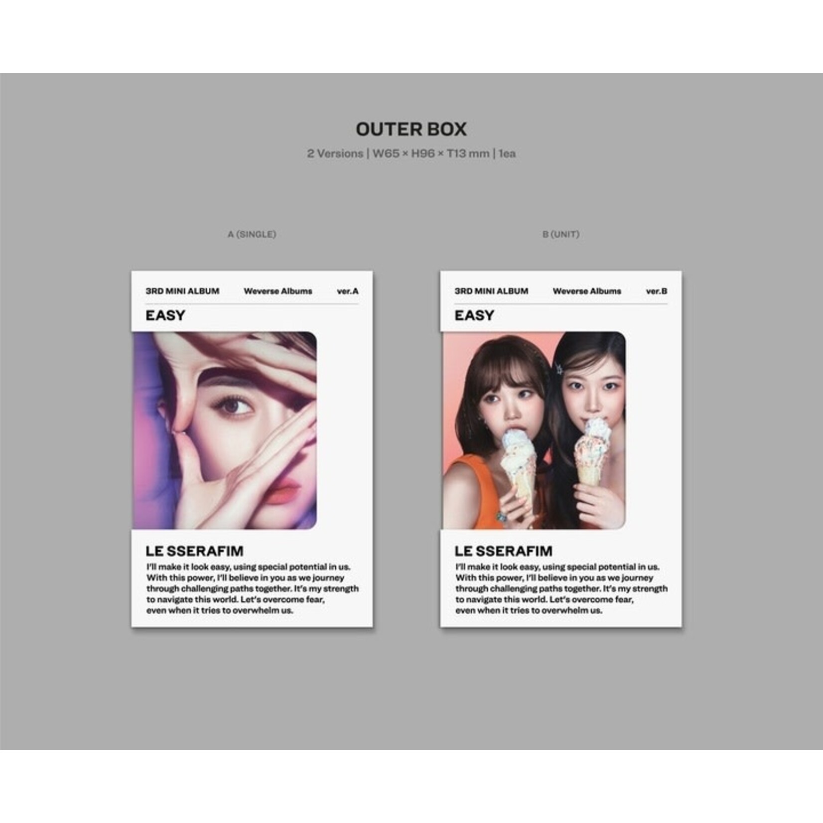 Le Sserafim LE SSERAFIM - 3rd Mini Album 'EASY'  (Weverse Albums ver.) + Weverse Showcase Gift (WS)