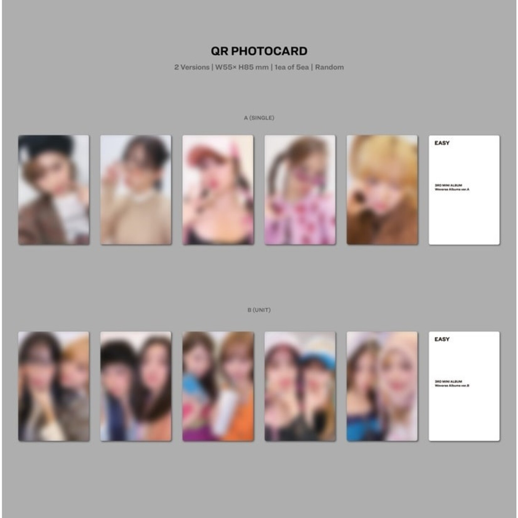 Le Sserafim LE SSERAFIM - 3rd Mini Album 'EASY'  (Weverse Albums ver.) + Weverse Showcase Gift (WS)