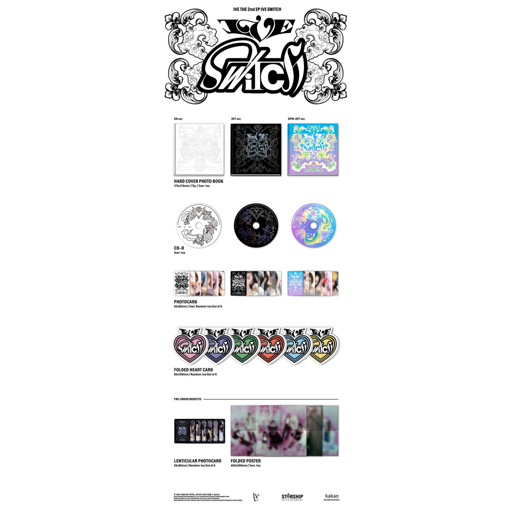 Ive [LUCKY DRAW] IVE - THE 2nd EP [IVE SWITCH] (Photobook Ver.) + Random Photocard (SW)