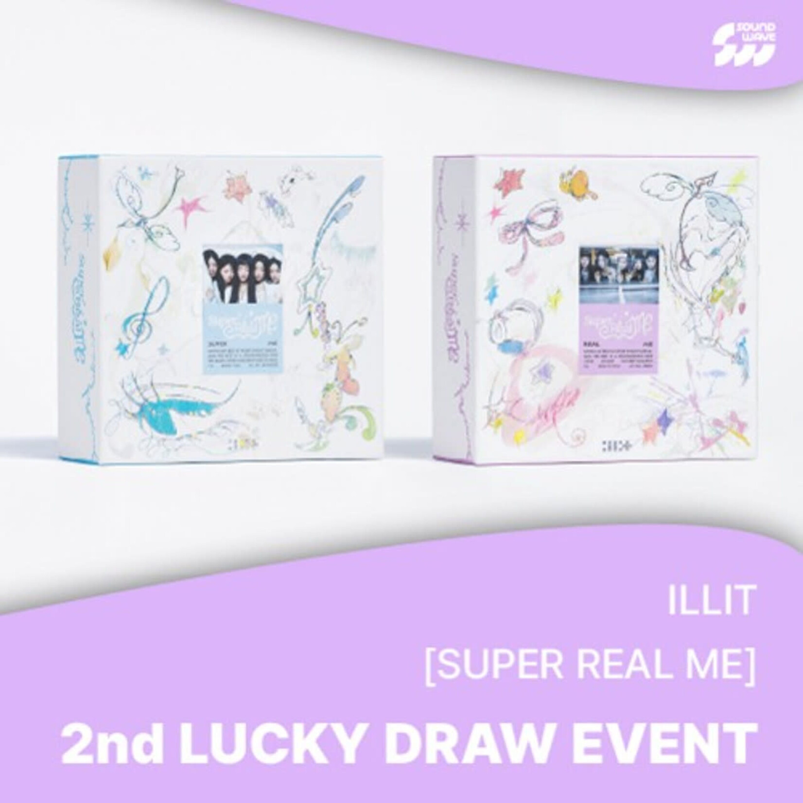 ILLIT [2nd LUCKY DRAW] ILLIT - 1st Mini Album [SUPER REAL ME] (Photobook Ver.) + Random Photocard (SW)