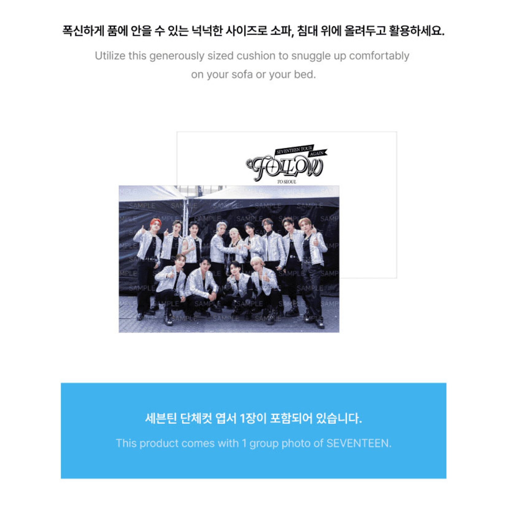 Seventeen SEVENTEEN - 'SEVENTEEN TOUR 'FOLLOW' AGAIN TO JAPAN' Chamomile Cushion