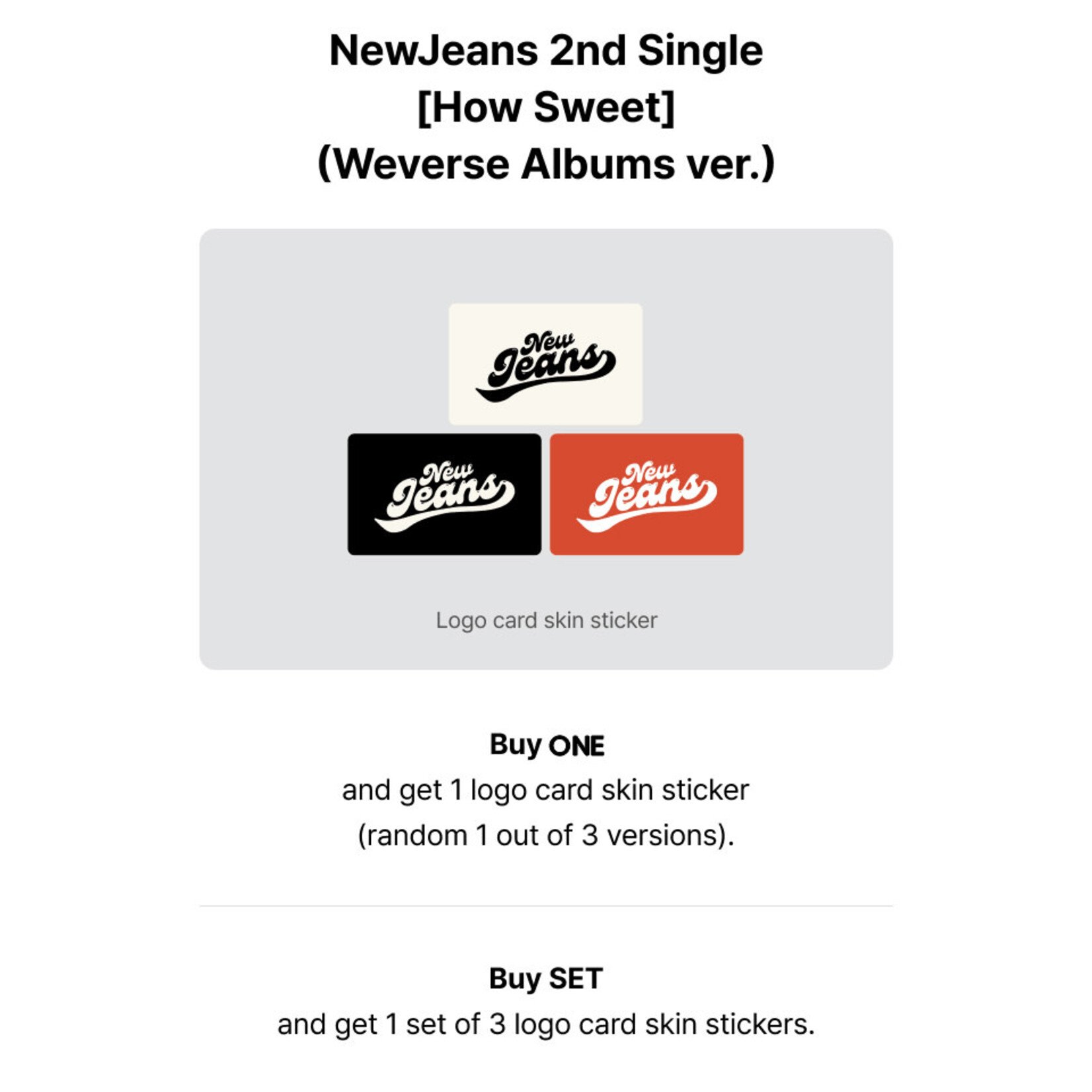 NewJeans NewJeans - [How Sweet] (Weverse Albums ver.) + Weverse Gift (WS)