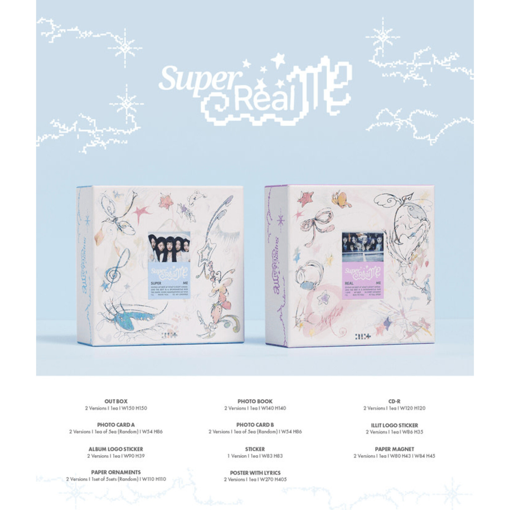 ILLIT [2nd LUCKY DRAW] ILLIT - 1st Mini Album [SUPER REAL ME] (Photobook Ver.) + Random Photocard (SW)