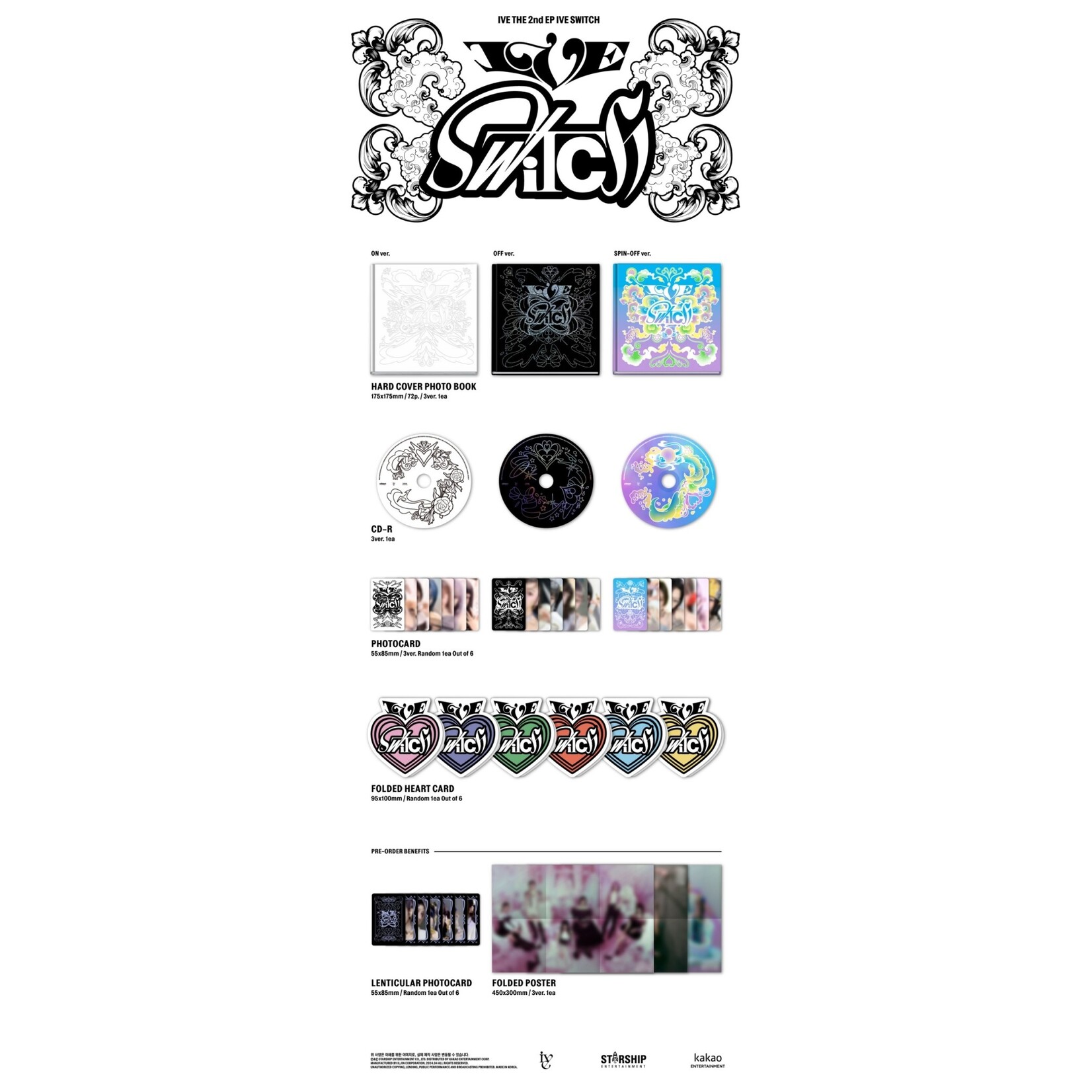 Ive IVE - THE 2nd EP [IVE SWITCH] (Photobook) + Random Photocards (STARSHIP SQUARE PB+digipack set ver)