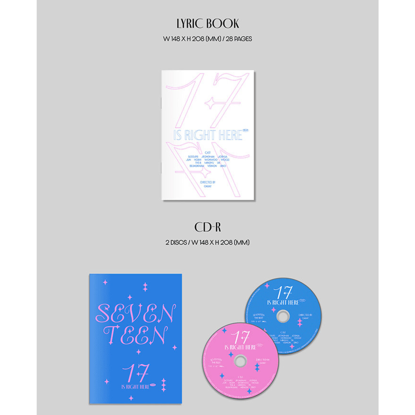 Seventeen SEVENTEEN - BEST ALBUM [17 IS RIGHT HERE] (DEAR Ver.) (Random Ver.) + BDM Gift (BDM)