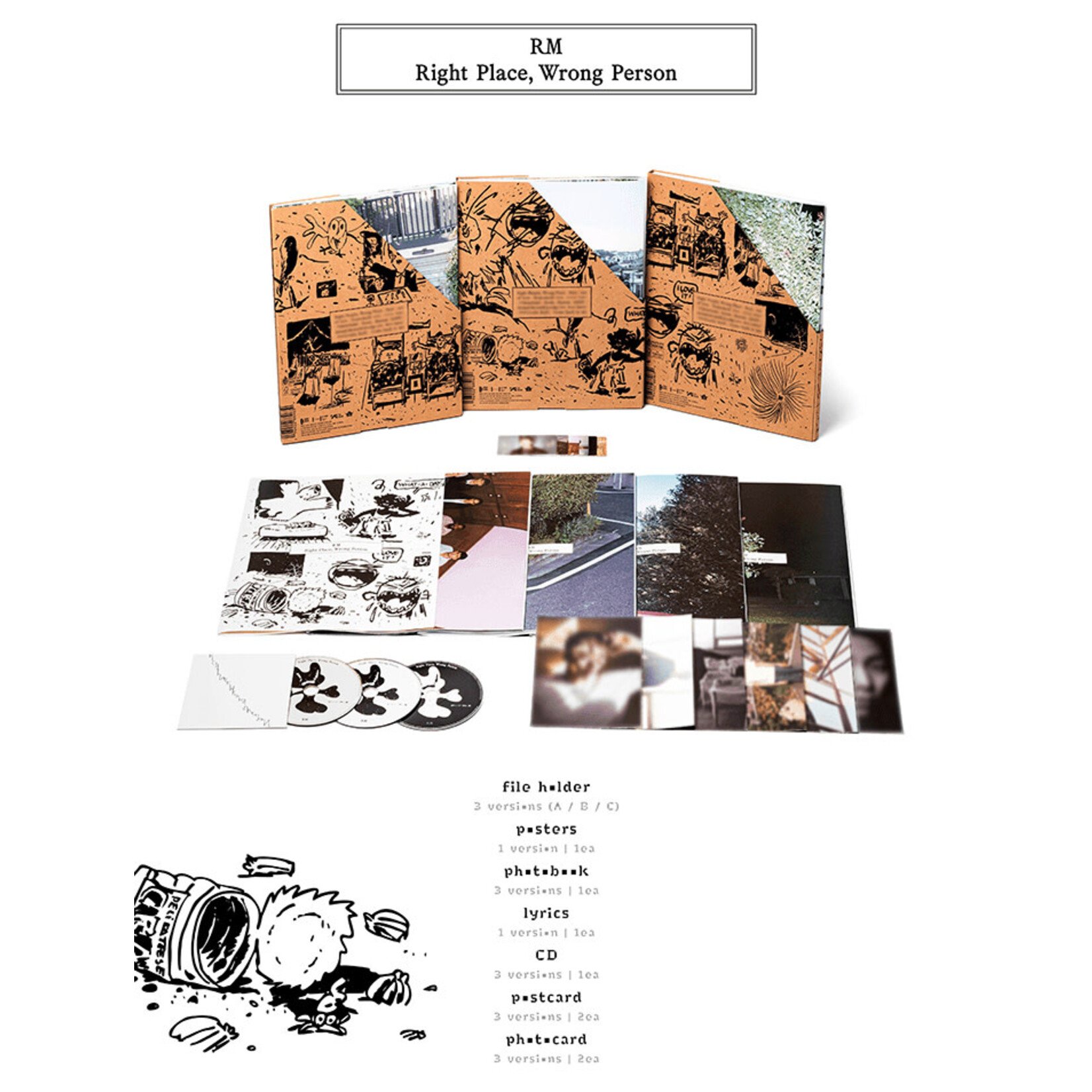 BTS RM (BTS) - [Right Place, Wrong Person] (Set) + [Right Place, Wrong Person] (Weverse Albums ver.) Set + Weverse Gift (WS)