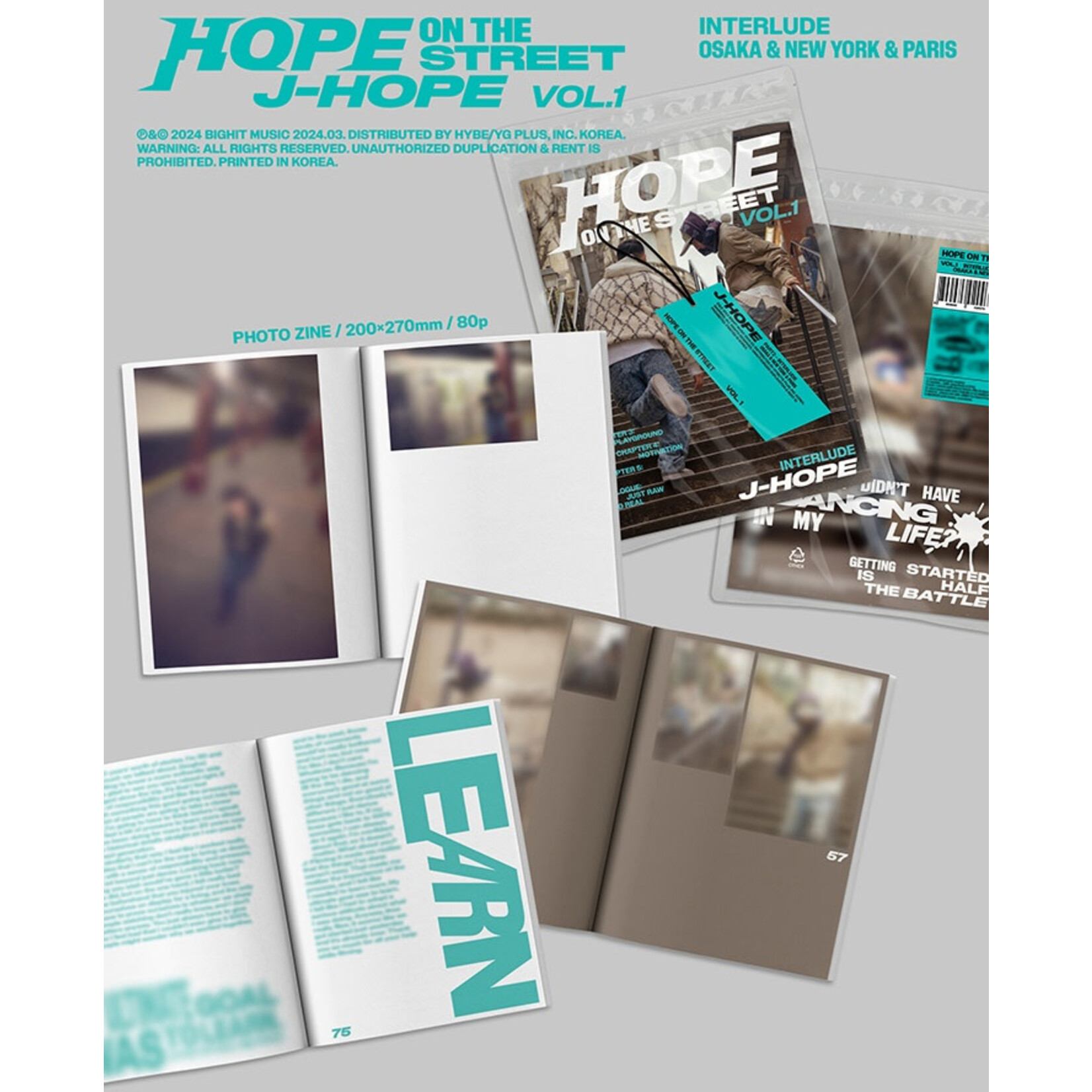 BTS j-hope (BTS) - 'HOPE ON THE STREET VOL.1' (Set) + 'HOPE ON THE STREET VOL.1' (Weverse Albums ver.) Set + Weverse Gift (WS) (EARLY BIRD)