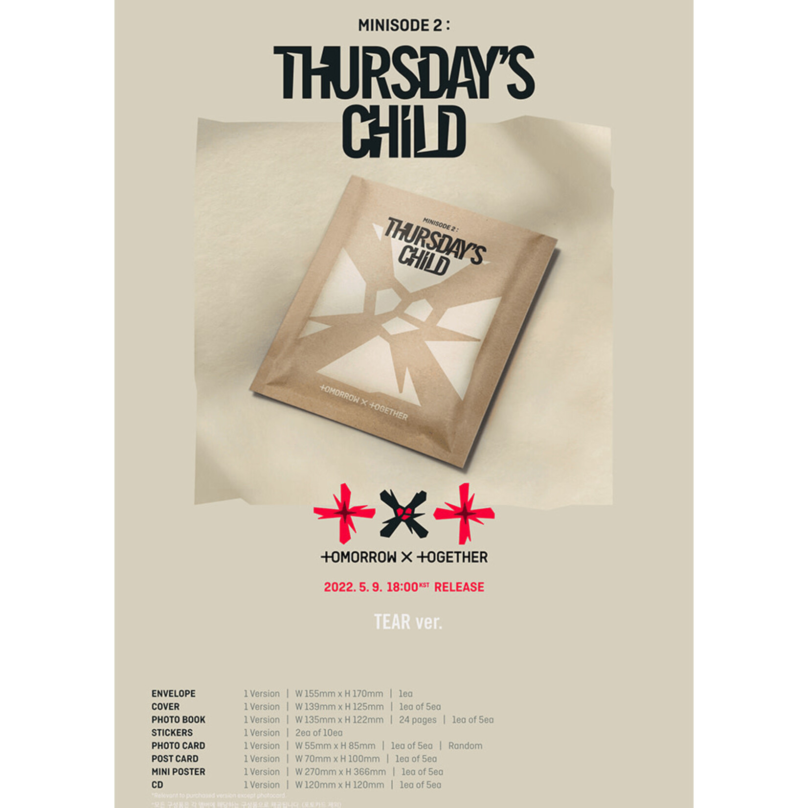 TXT TXT - 4TH MINI [minisode 2: Thursday's Child] TEAR ver