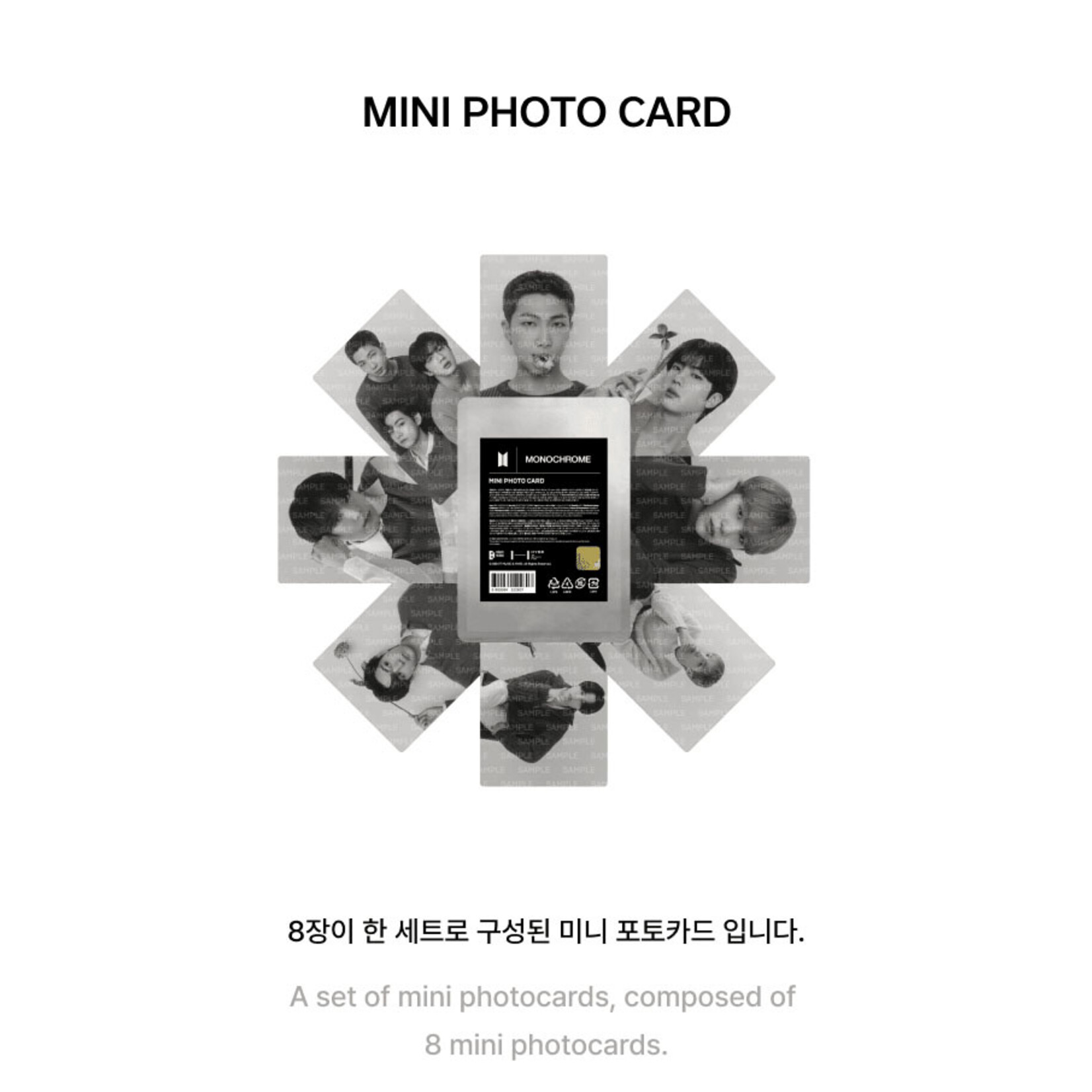 BTS BTS - MONOCHROME Mini Photo Card