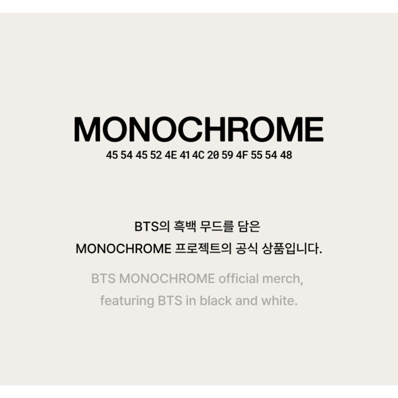 BTS BTS - MONOCHROME Keyring