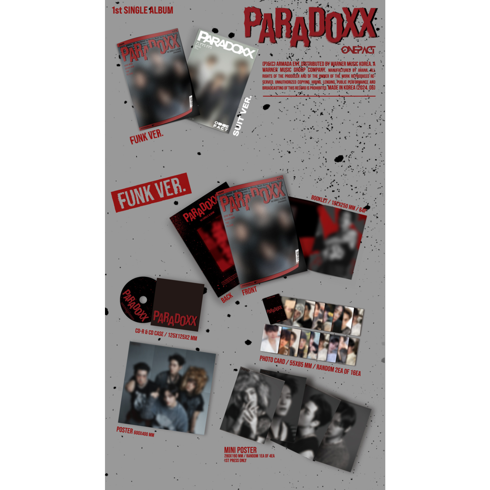 One Pact ONE PACT - 1ST SINGLE ALBUM [PARADOXX] (Photobook Ver.)