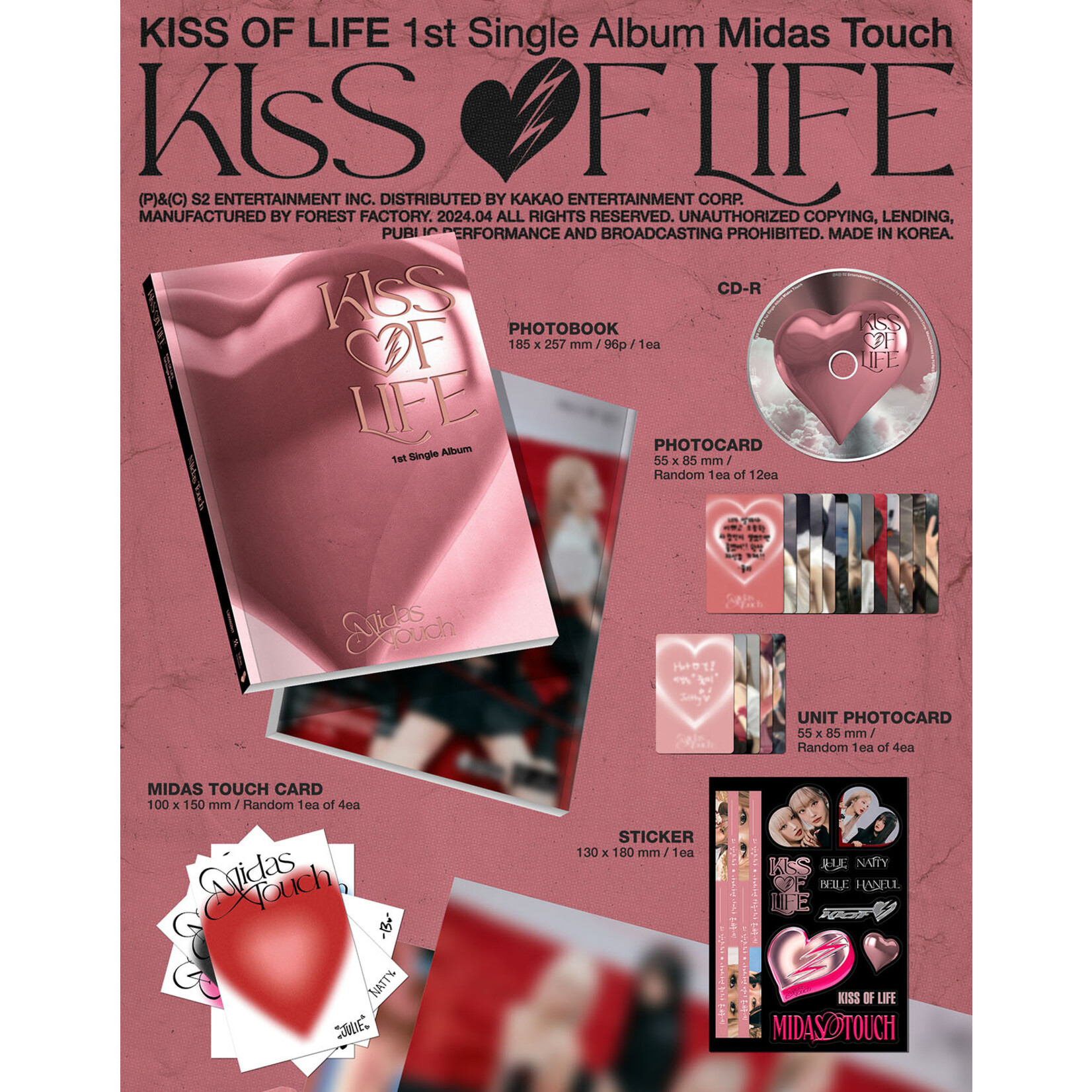 KISS OF LIFE KISS OF LIFE - 1st Single Album [Midas Touch] (Photobook Ver.)