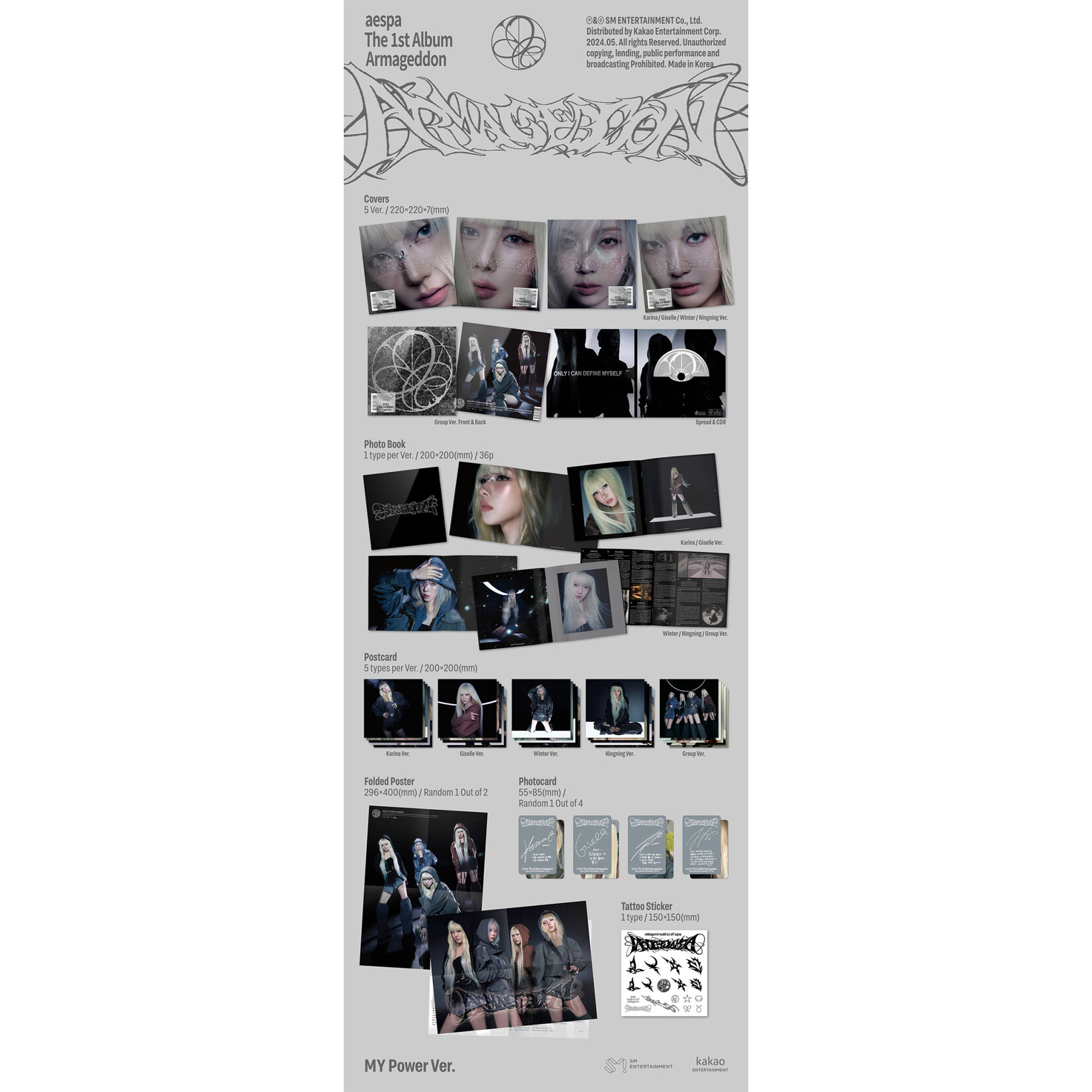 Aespa [LUCKY DRAW] aespa - The 1st Album [Armageddon] (MY Power Ver.) + Random Photocard (SW)