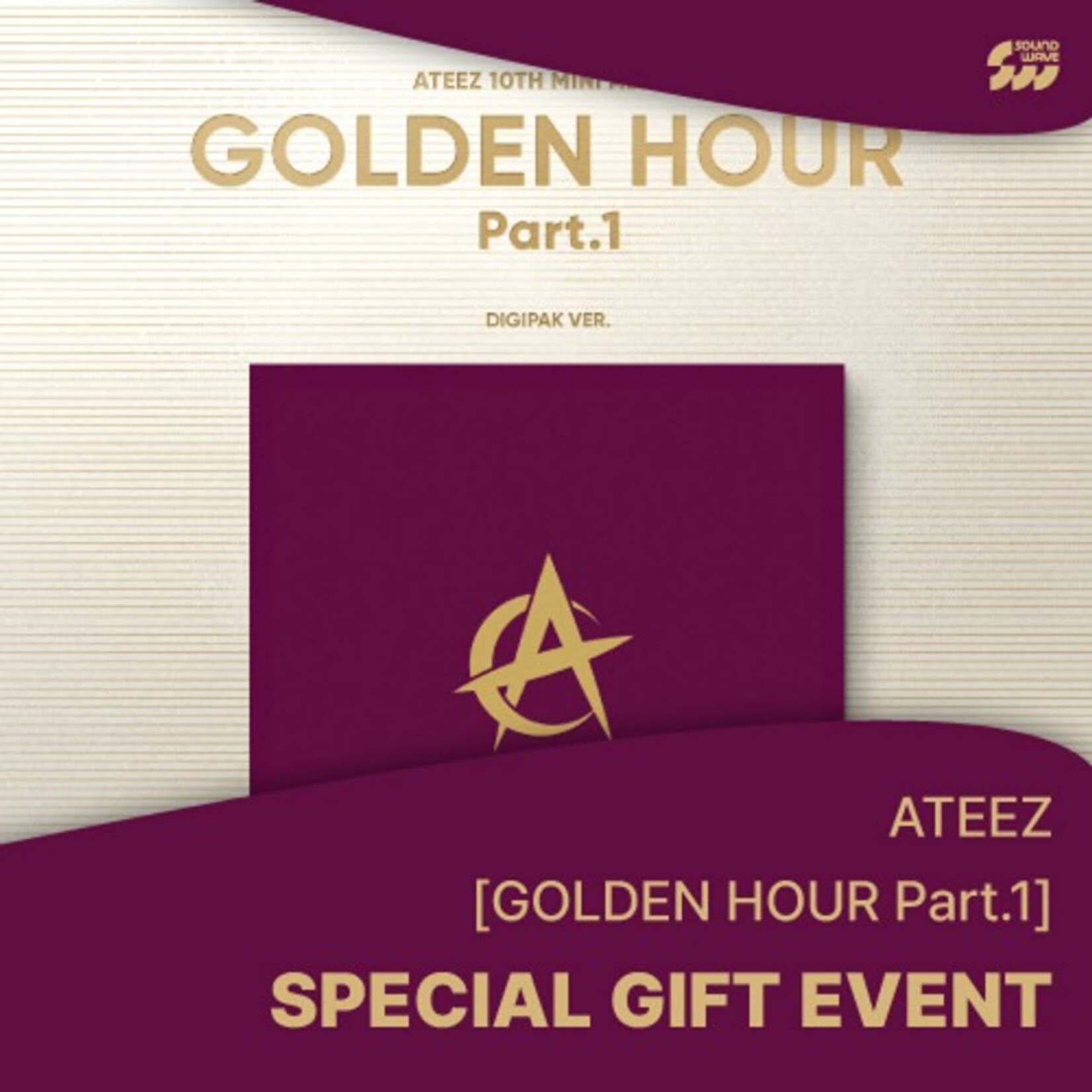 ATEEZ ATEEZ - 10th Mini Album [GOLDEN HOUR : Part.1] (Digipack VER.) + Random Photocard (SW)