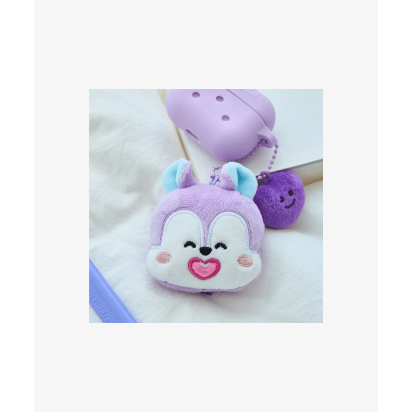 BTS BT21 - MANG BASIC FACE DOLL KEYRING (Heart)