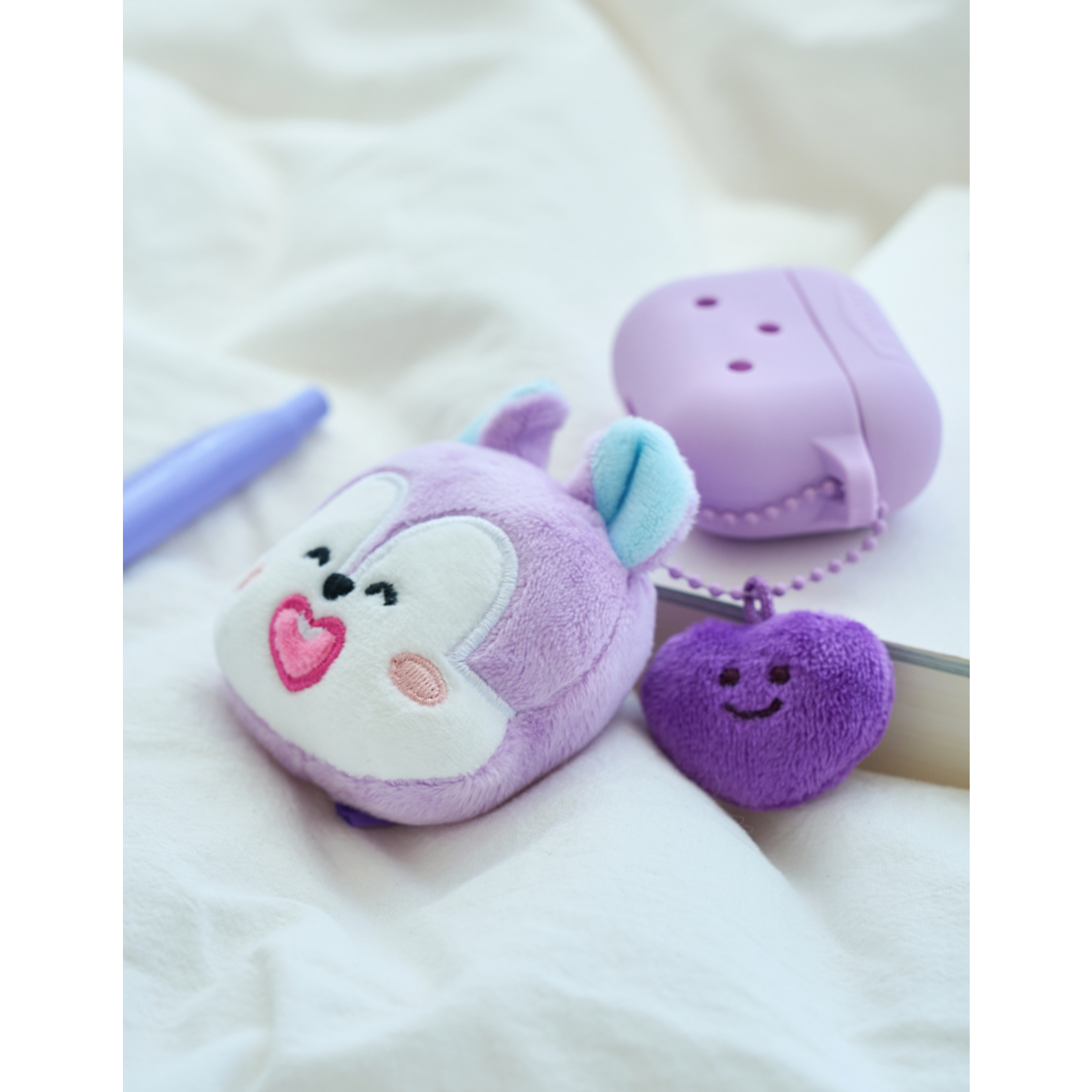 BTS BT21 - MANG BASIC FACE DOLL KEYRING (Heart)