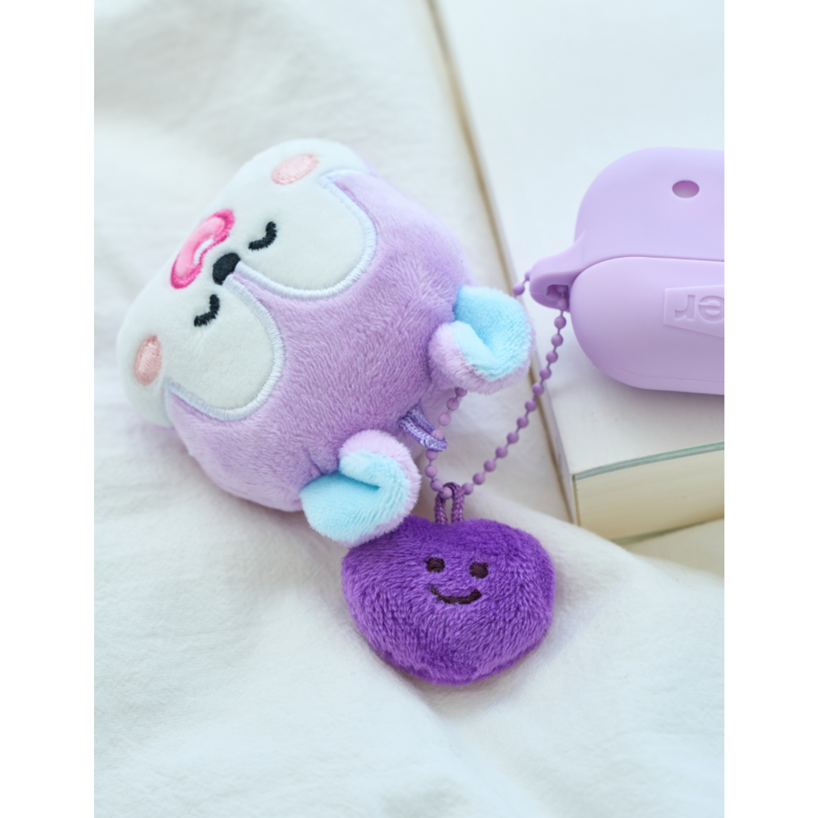 BTS BT21 - MANG BASIC FACE DOLL KEYRING (Heart)