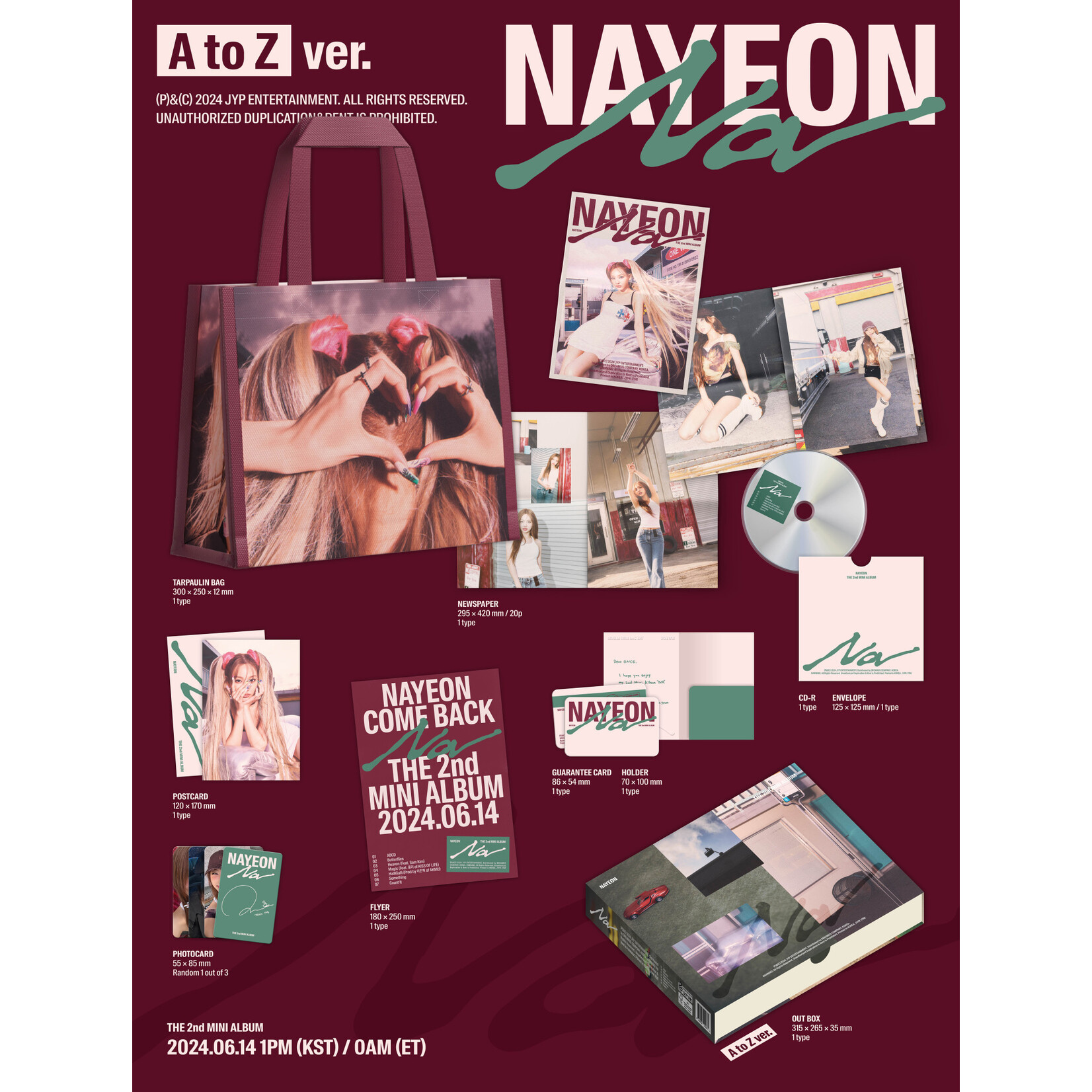 Twice NAYEON (TWICE) - THE 2nd MINI ALBUM 'NA' (Limited Edition A to Z ver.)