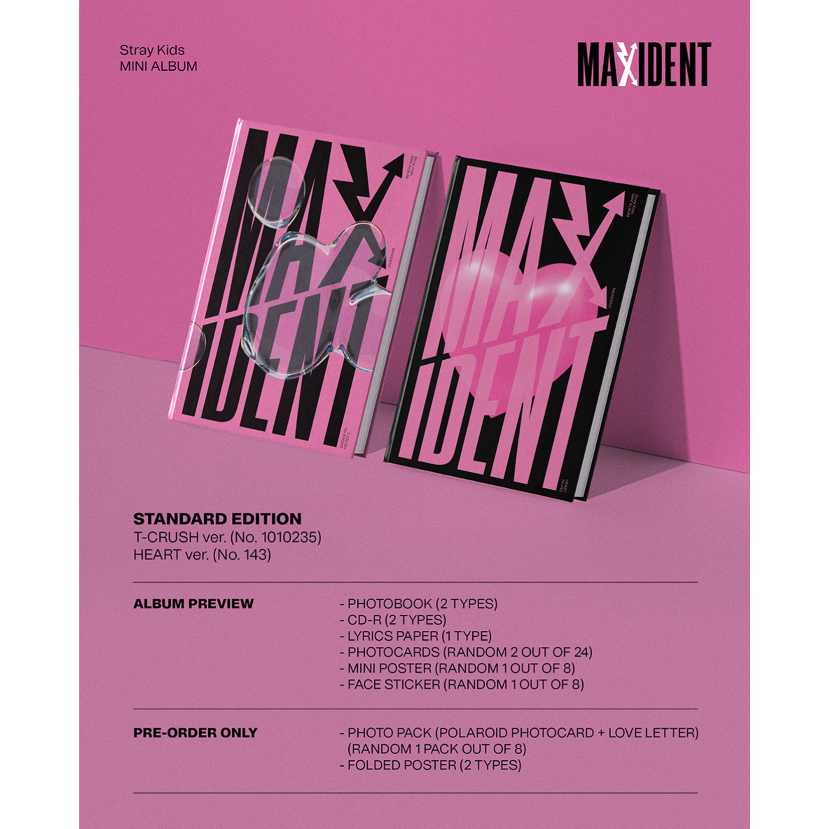 Stray Kids Stray Kids - MAXIDENT (Photobook ver.) + Random Photocard (BDM)