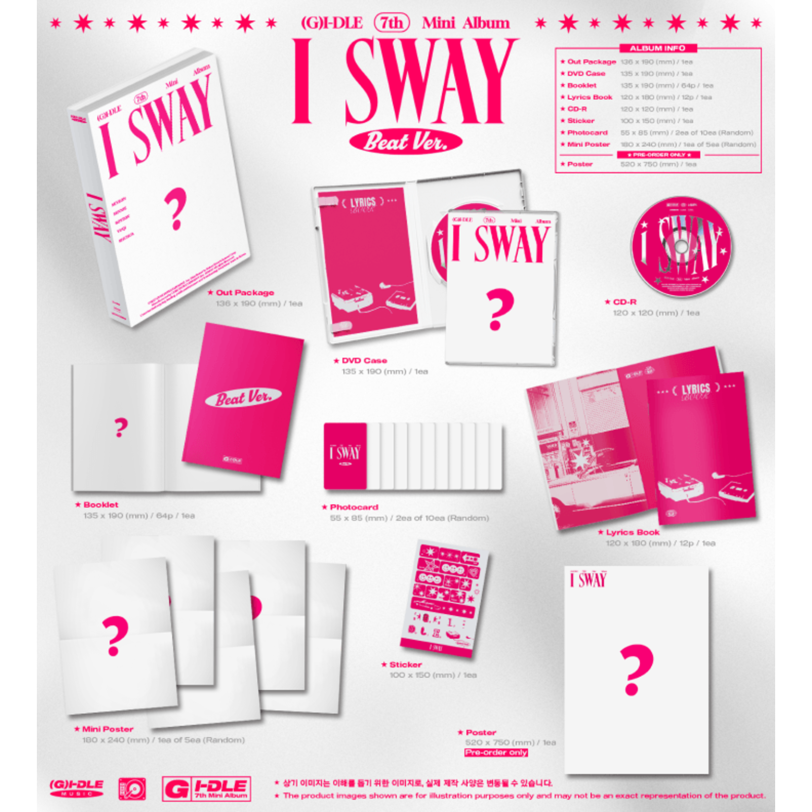 i-dle* (G)I-DLE - 7th Mini Album [I SWAY] (Photobook Ver.) + Weverse Gift (WS)