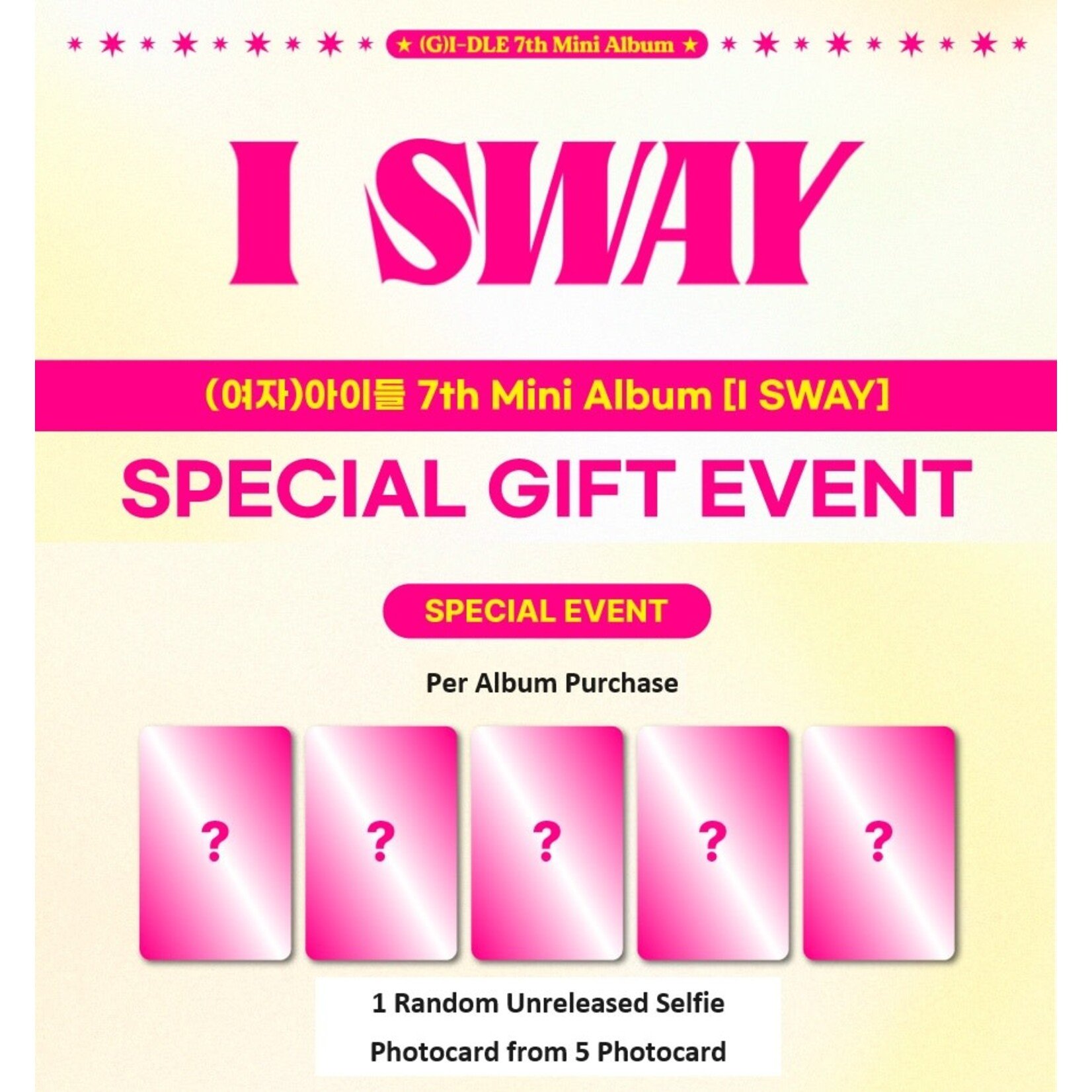 (G)I-DLE (G)I-DLE - 7th Mini Album [I SWAY] (Photobook Ver.) + Random Photocard (SW)