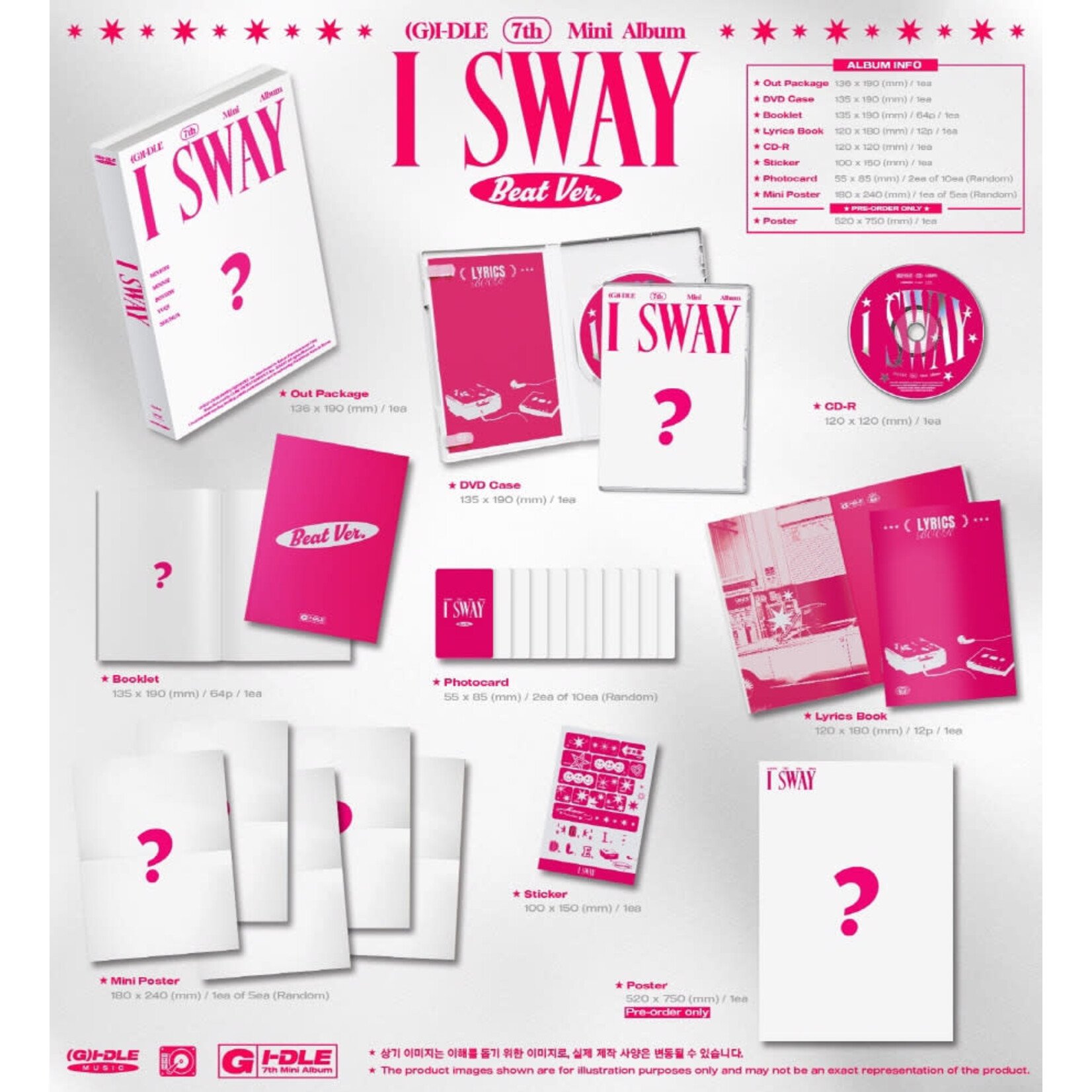 (G)I-DLE (G)I-DLE - 7th Mini Album [I SWAY] (Photobook Ver.) + Random Photocard (SW)