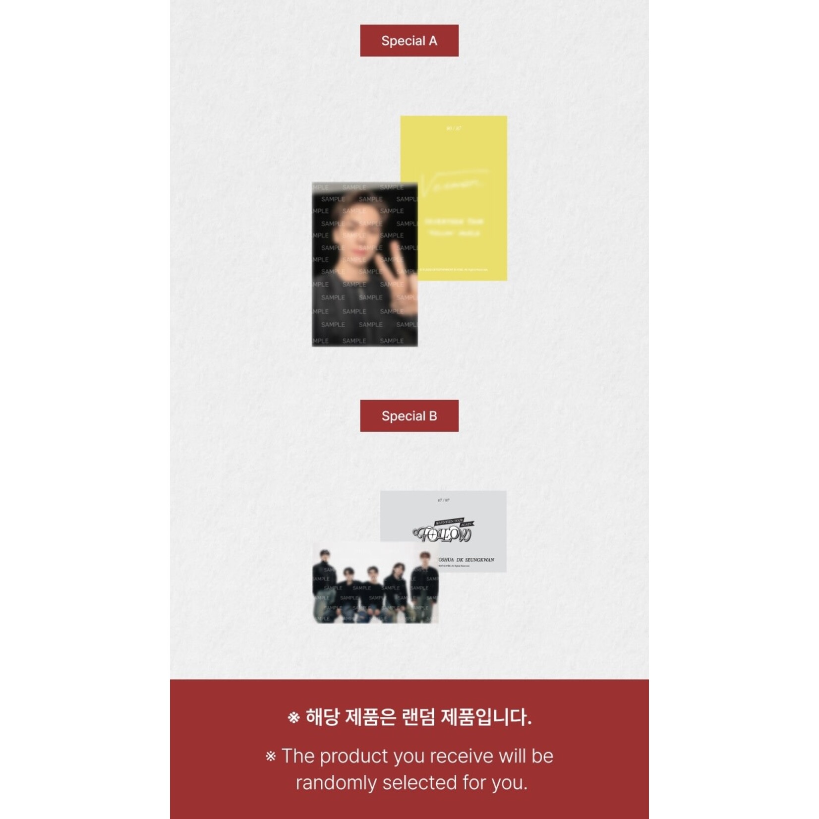 Seventeen SEVENTEEN - TOUR 'FOLLOW' AGAIN TO INCHEON Trading Card Set