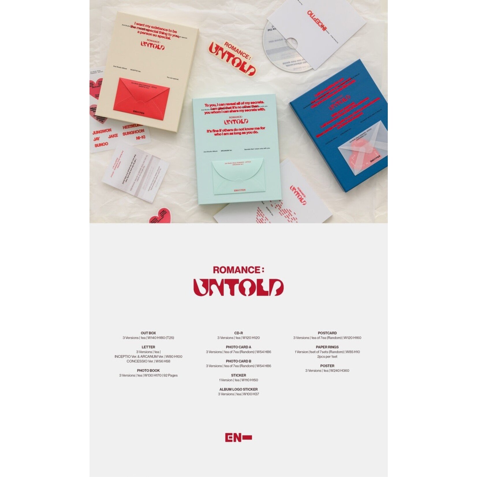 Enhypen ENHYPEN - 2nd Album [ROMANCE : UNTOLD] (Photobook Ver.)