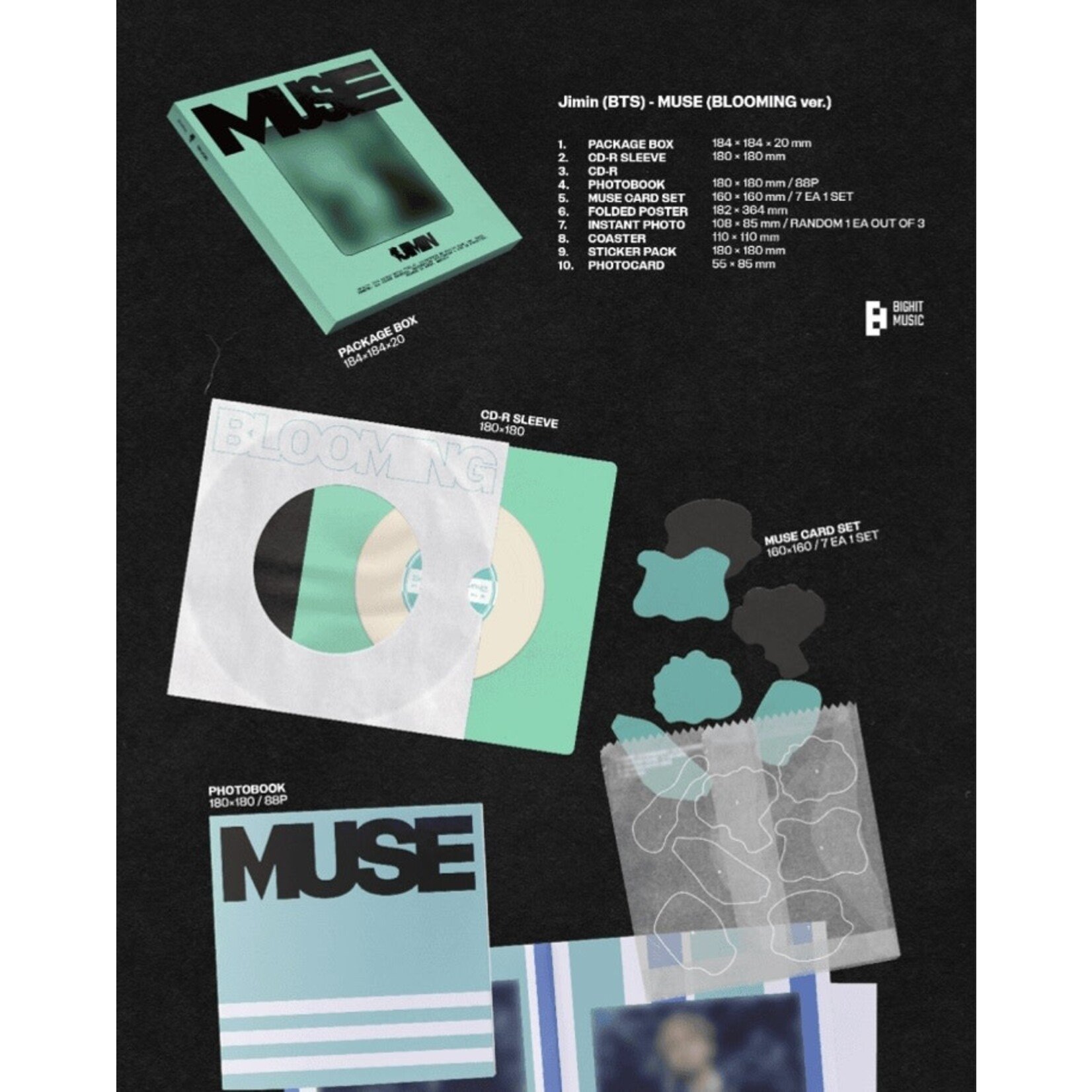 BTS Jimin (BTS) - [MUSE] (Set) + [MUSE] (Weverse Albums ver.) Set + Weverse Gift (WS)