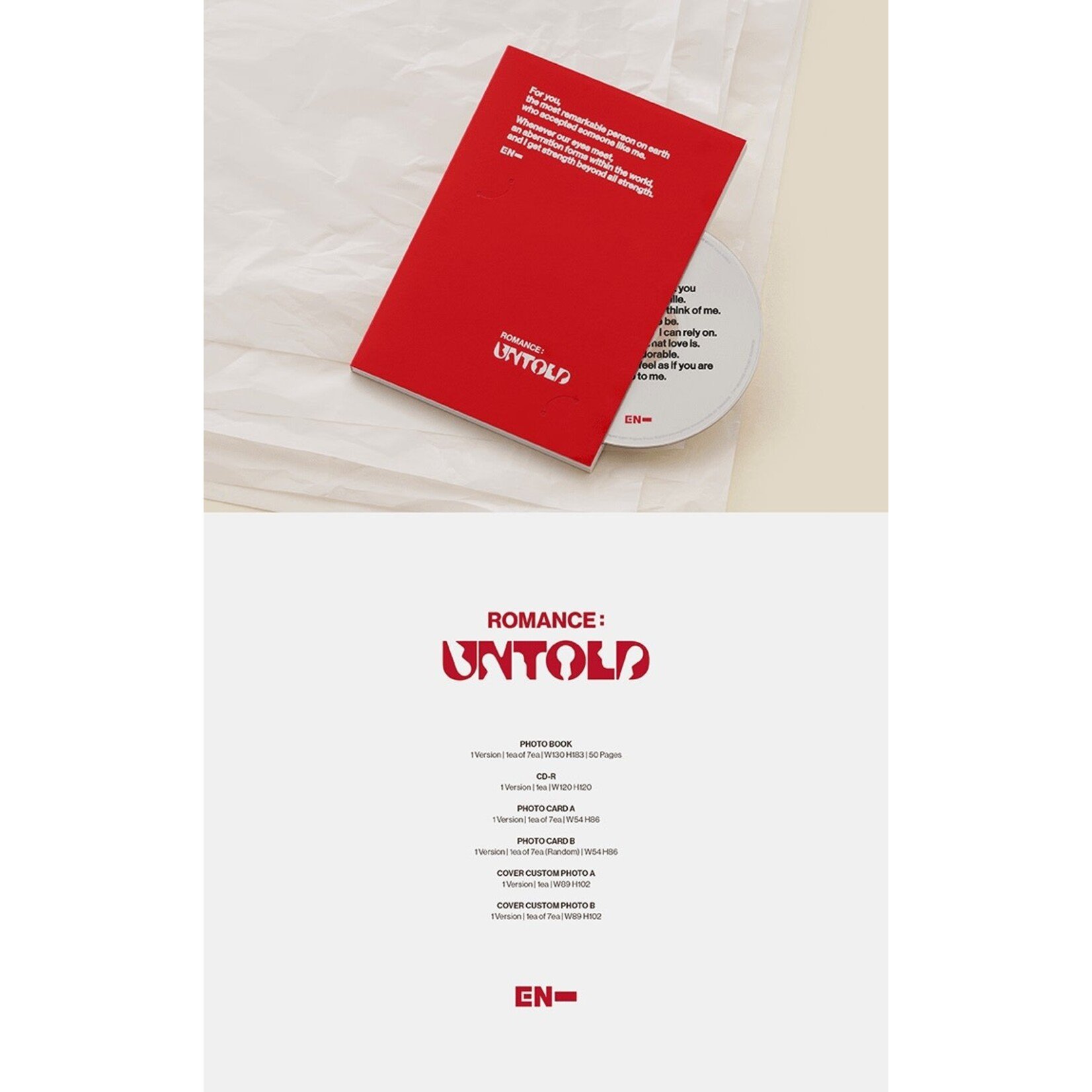 Enhypen ENHYPEN - 2nd Album [ROMANCE : UNTOLD] (ENGENE ver.) + Weverse Gift (WS)