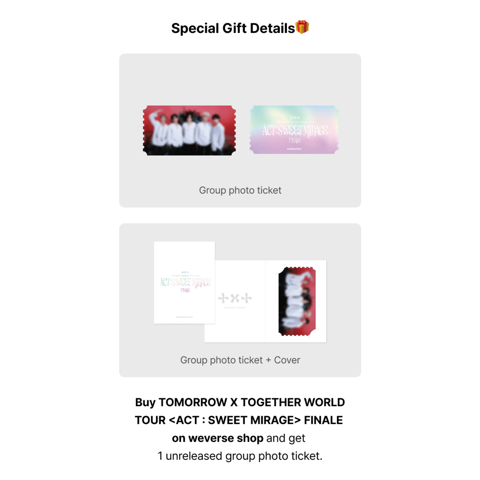 TXT TOMORROW X TOGETHER - WORLD TOUR [ACT : SWEET MIRAGE] FINALE + Weverse Gift (WS)