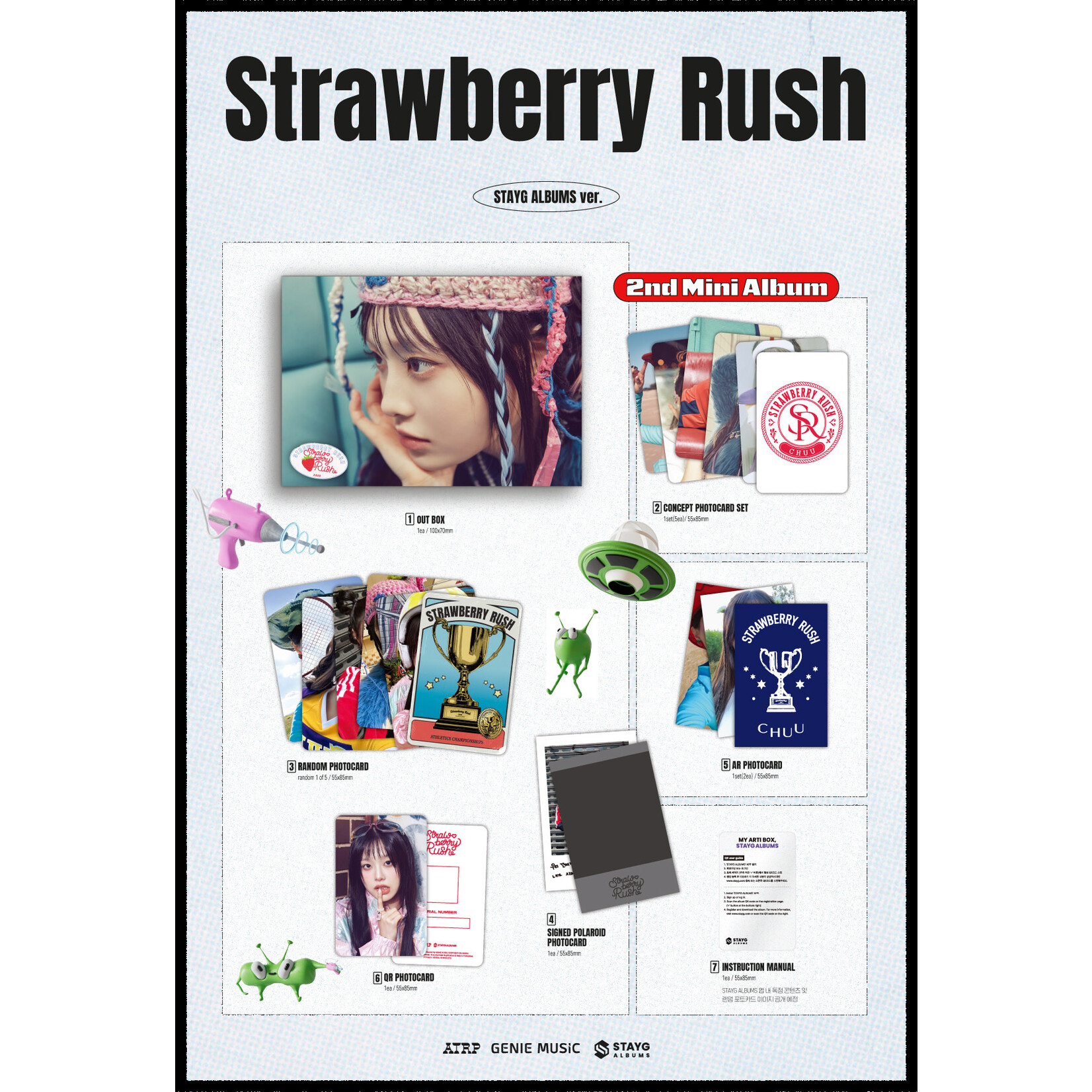 CHUU CHUU - 2nd Mini Album [Strawberry Rush] (STAYG ALBUM ver.) + Random Photocard (SW)