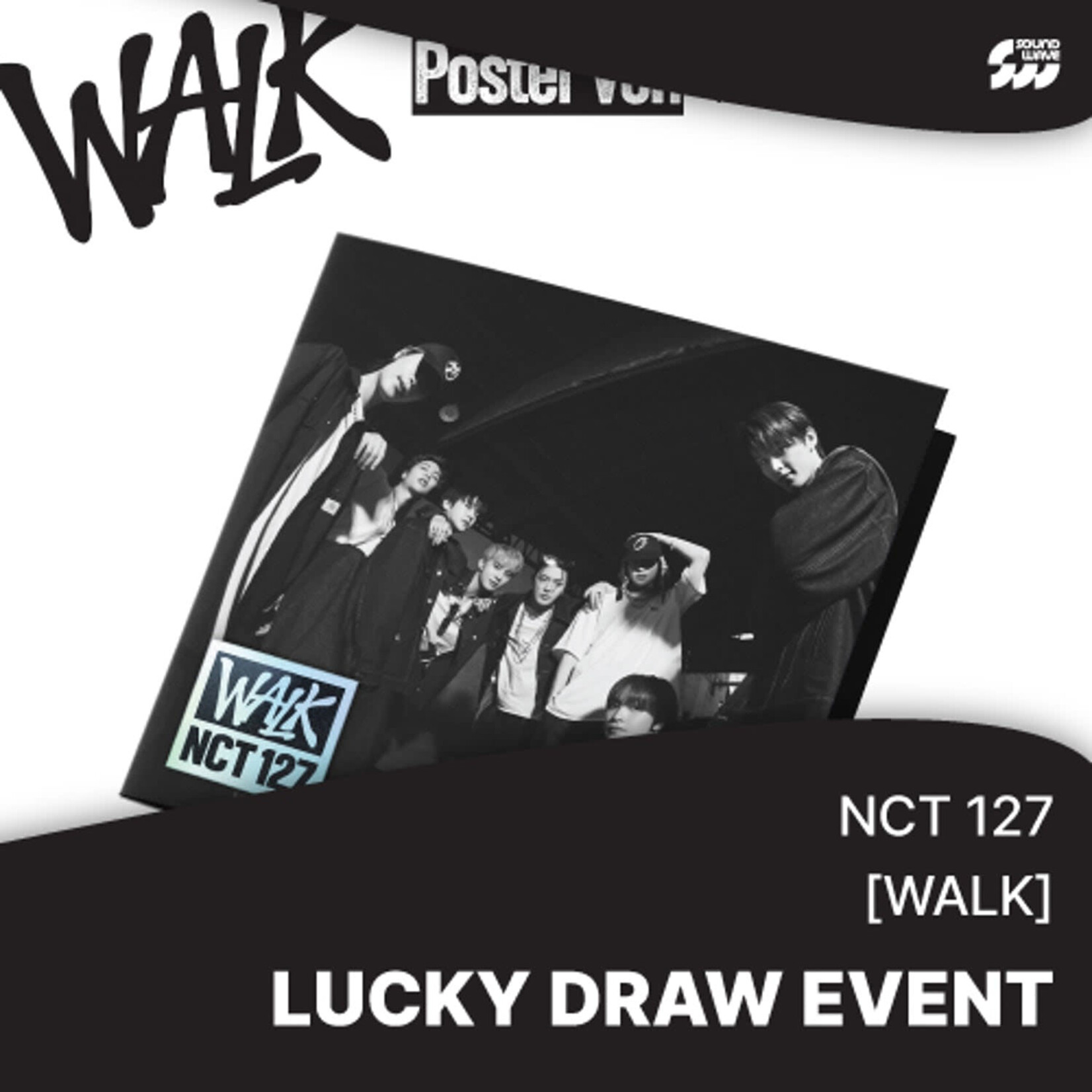 NCT [LUCKY DRAW] NCT 127 - 6th Album [WALK] (Poster Ver.) + Random Photocard (SW)