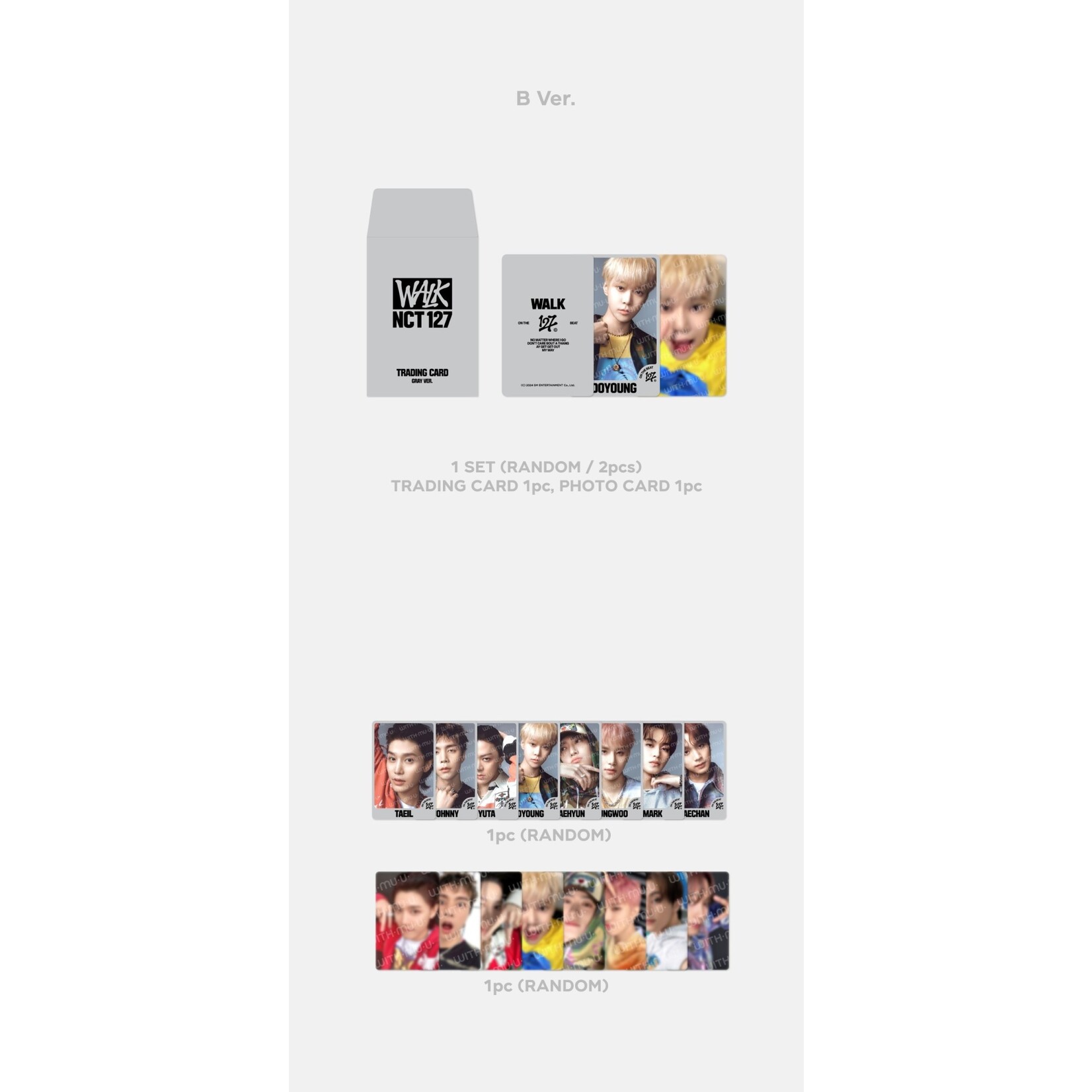 NCT NCT 127 [WALK : ON THE BEAT] - 15 RANDOM TRADING CARD SET