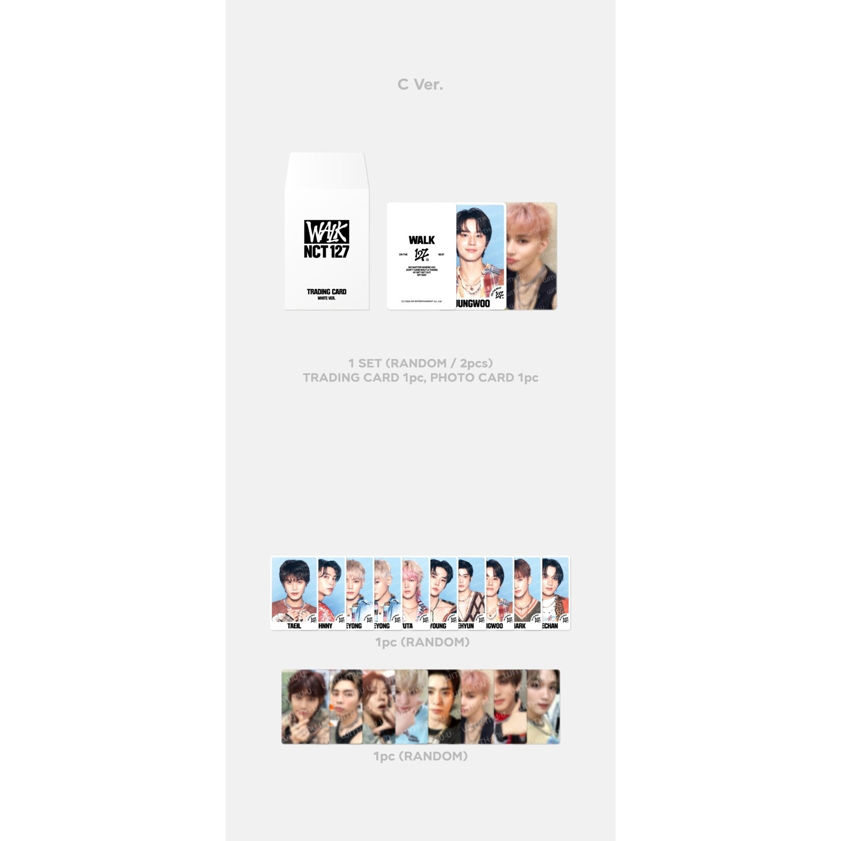 NCT NCT 127 [WALK : ON THE BEAT] - 15 RANDOM TRADING CARD SET
