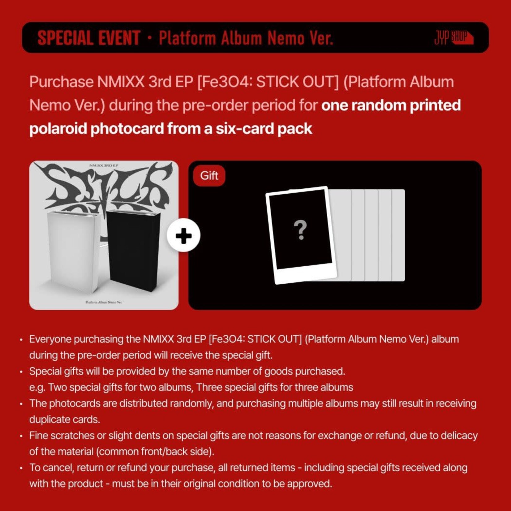 NMIXX NMIXX - Fe3O4: STICK OUT (Platform Album Nemo Ver.) + Random Polaroid Photocard (JYP SHOP)