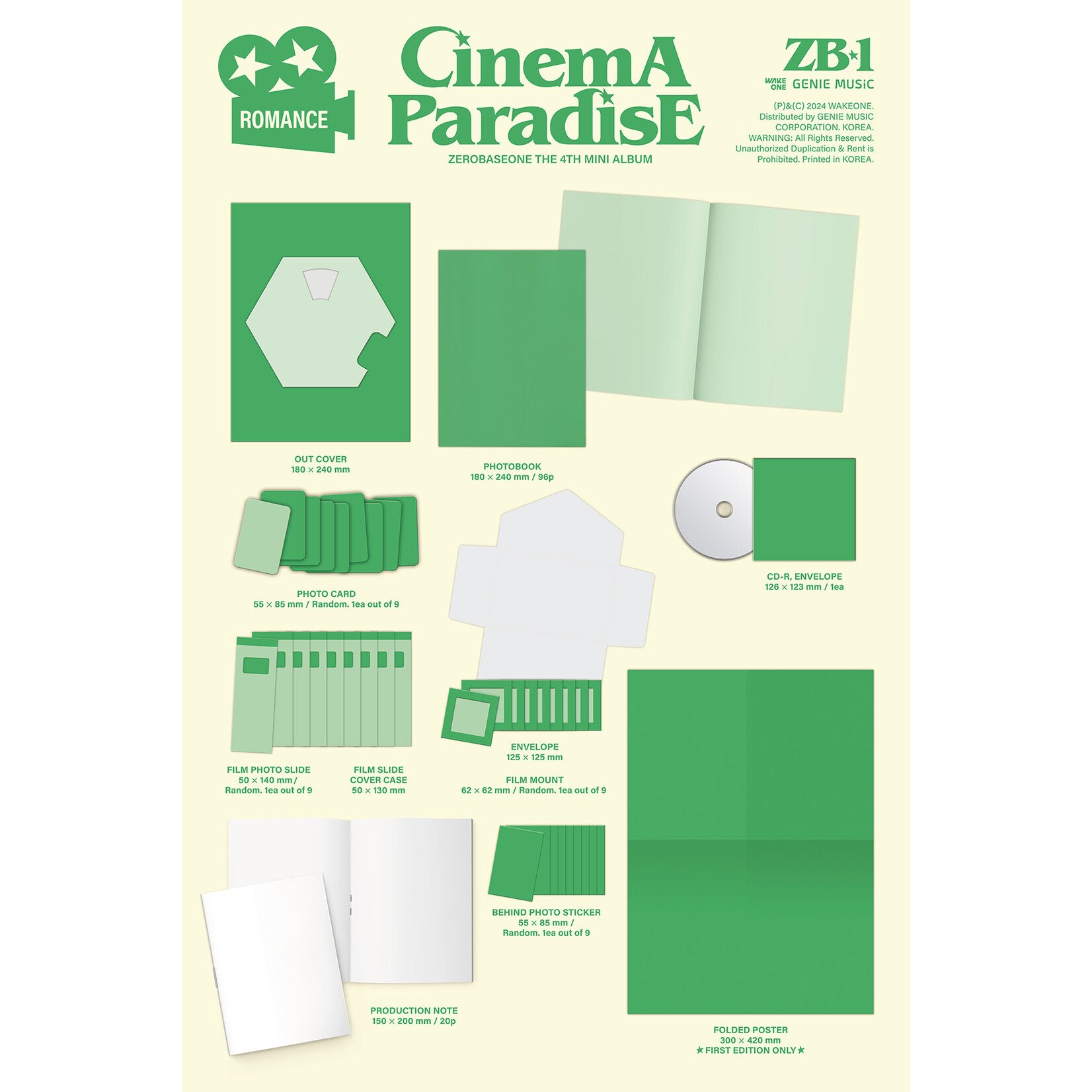 ZeroBaseOne ZEROBASEONE - 4th Mini Album [CINEMA PARADISE] (Photobook ver.)