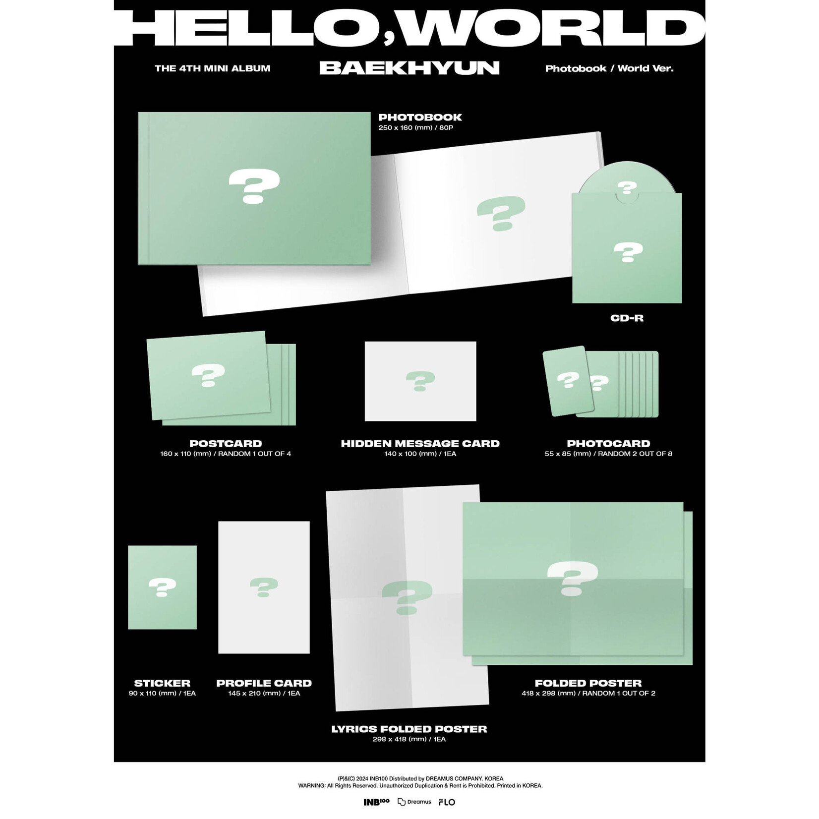 EXO BAEKHYUN - 4th Mini Album [Hello,World] (Photobook Ver.)