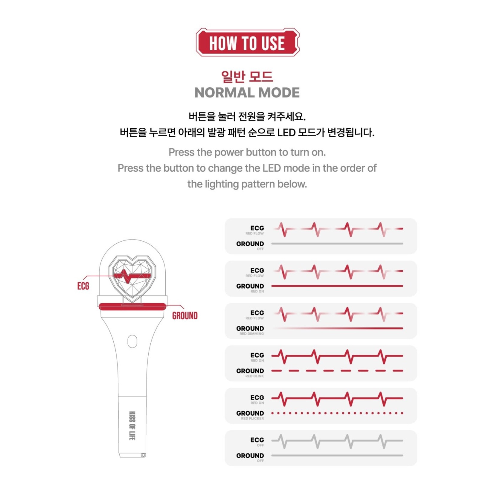 KISS OF LIFE KISS OF LIFE - OFFICIAL LIGHT STICK