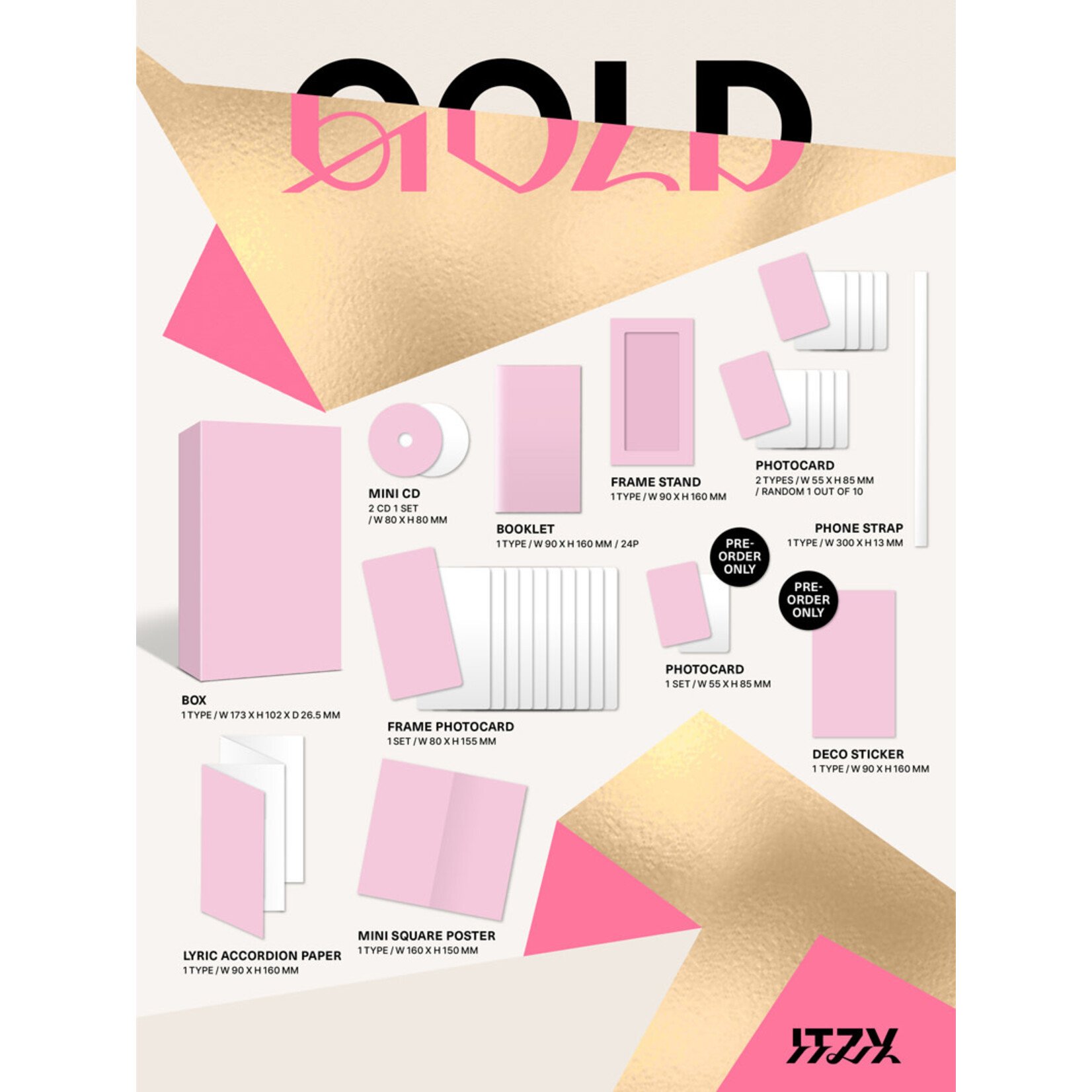 Itzy ITZY - [GOLD] (PHONE BOX VER.) + Random Photocard (BDM)