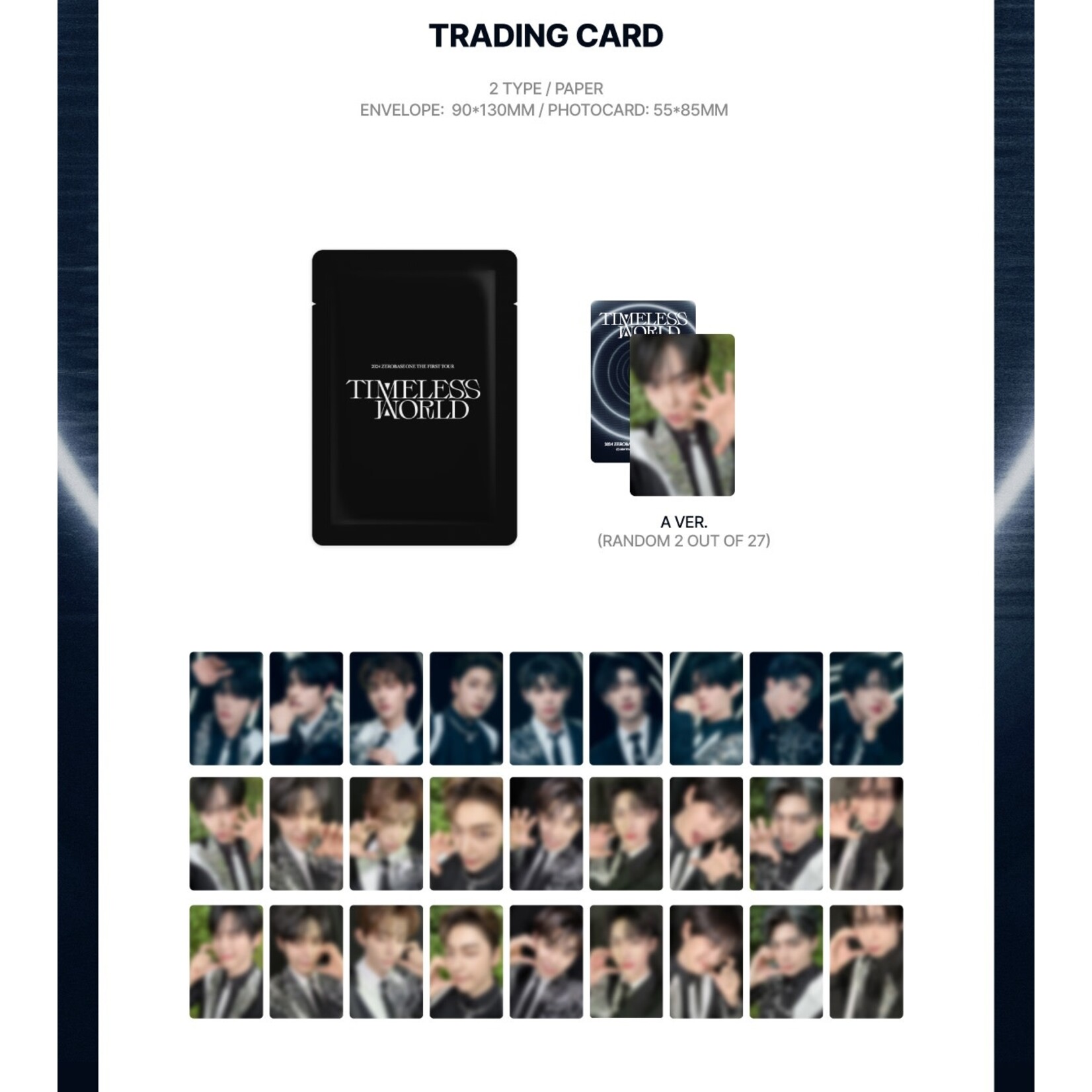 ZeroBaseOne ZEROBASEONE - 2024 ZEROBASEONE THE FIRST TOUR [TIMELESS WORLD] OFFICIAL MD : TRADING CARD