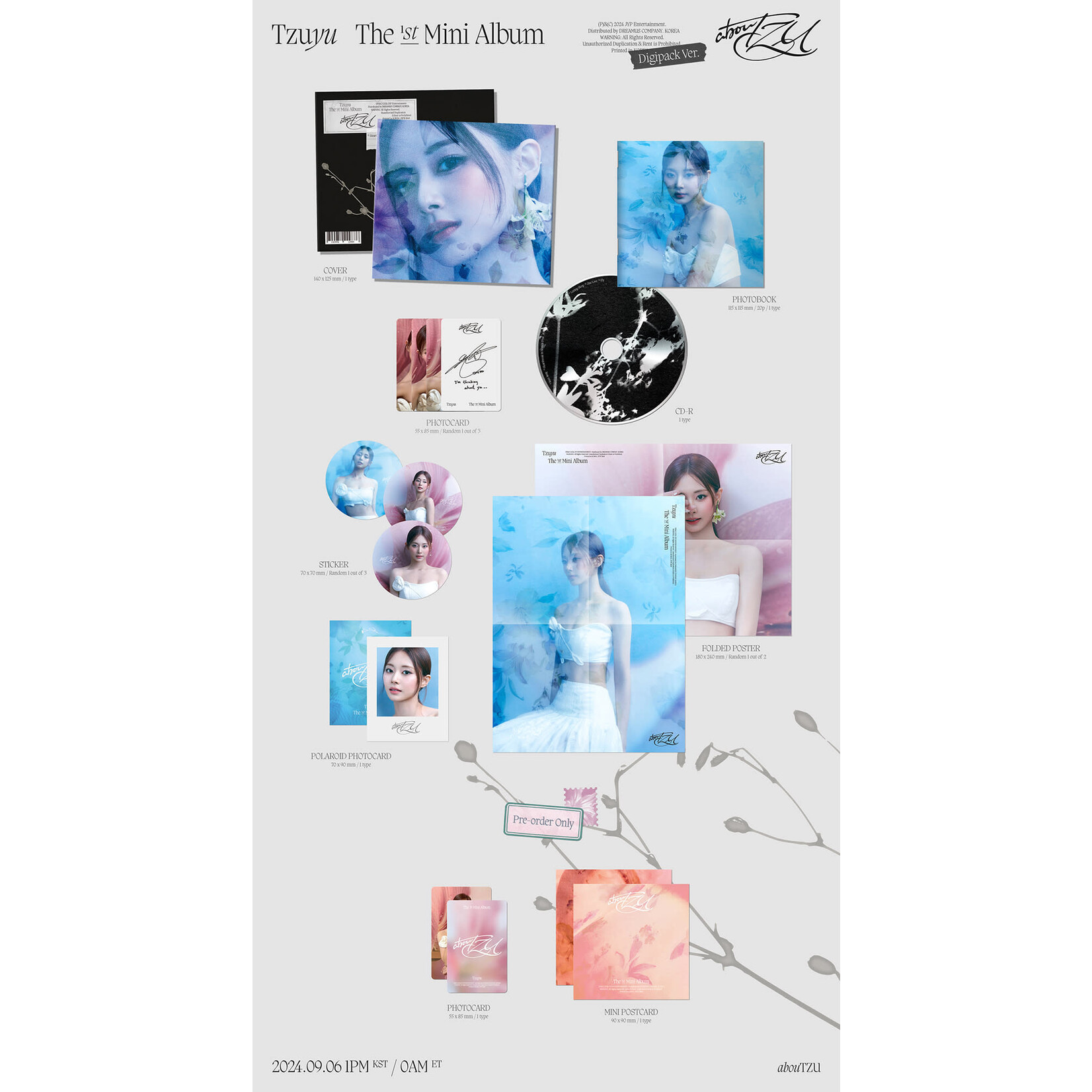 Twice TZUYU (TWICE) - THE 1st Mini Album [abouTZU] (Digipack ver.) + Random Photocard (BDM)