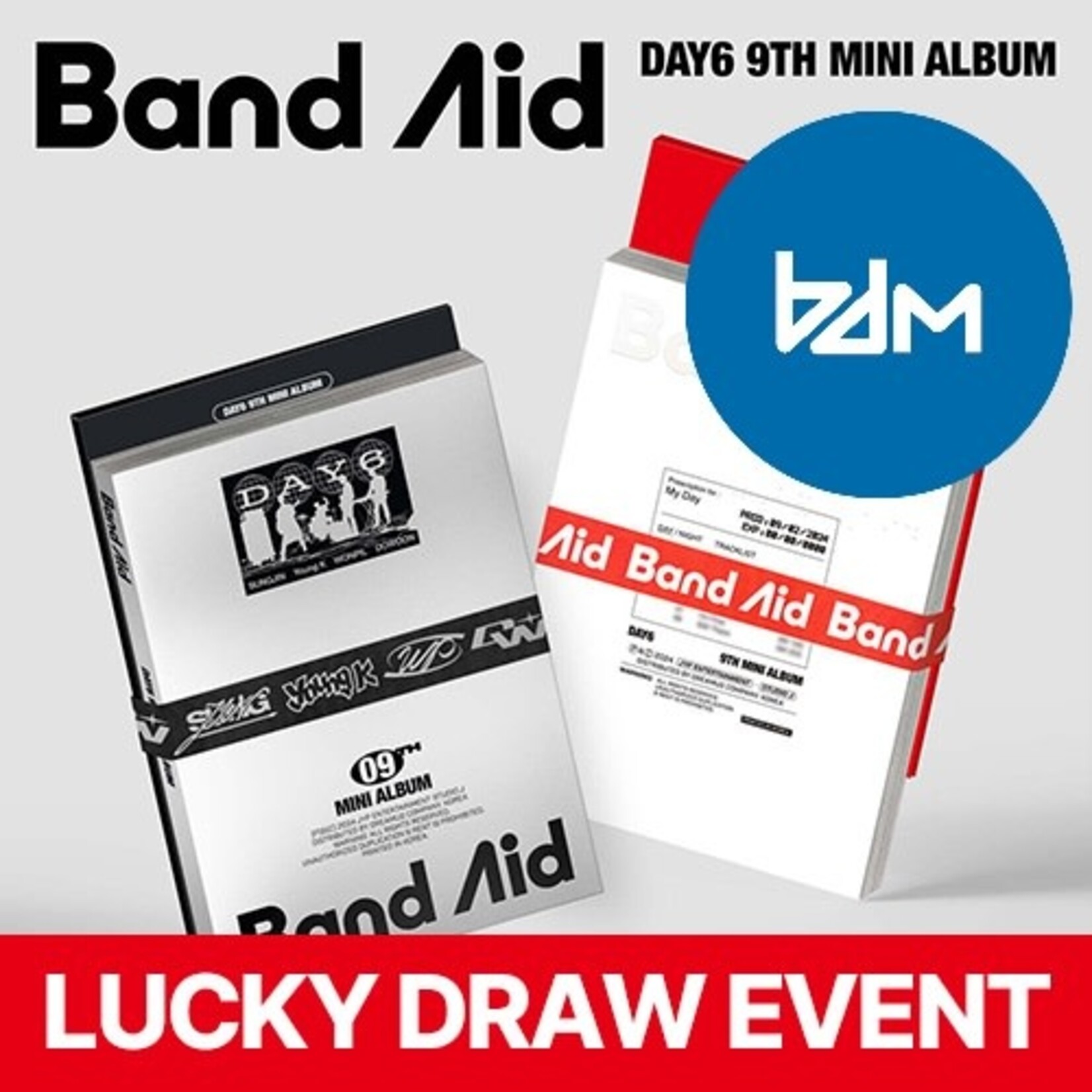 DAY6 [LUCKY DRAW] DAY6 - 9TH MINI ALBUM [Band Aid] (Photobook Ver.) + Random Photocard (BDM)
