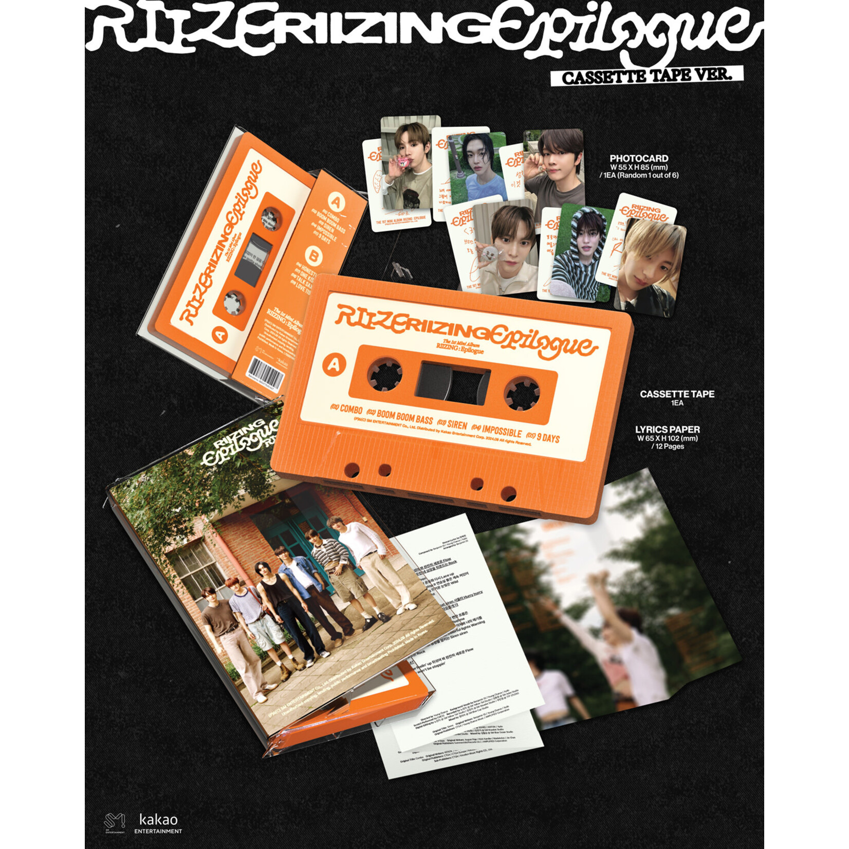 Riize RIIZE - 1st Mini Album [RIIZING : Epilogue] (CASSETTE TAPE Ver.)