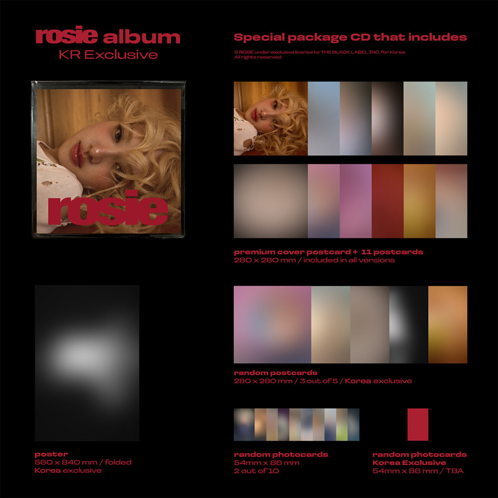 BlackPink ROSÉ - first studio album ‘rosie’ (KR Exclusive)